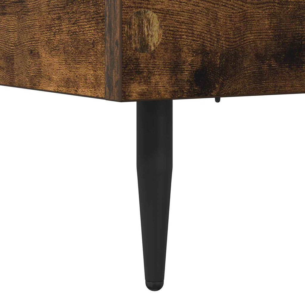 vidaXL Ramka łóżka Dąb wędzony 80 x 200 cm Drewno inżynieryjne