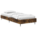 vidaXL Ramka łóżka Dąb wędzony 80 x 200 cm Drewno inżynieryjne