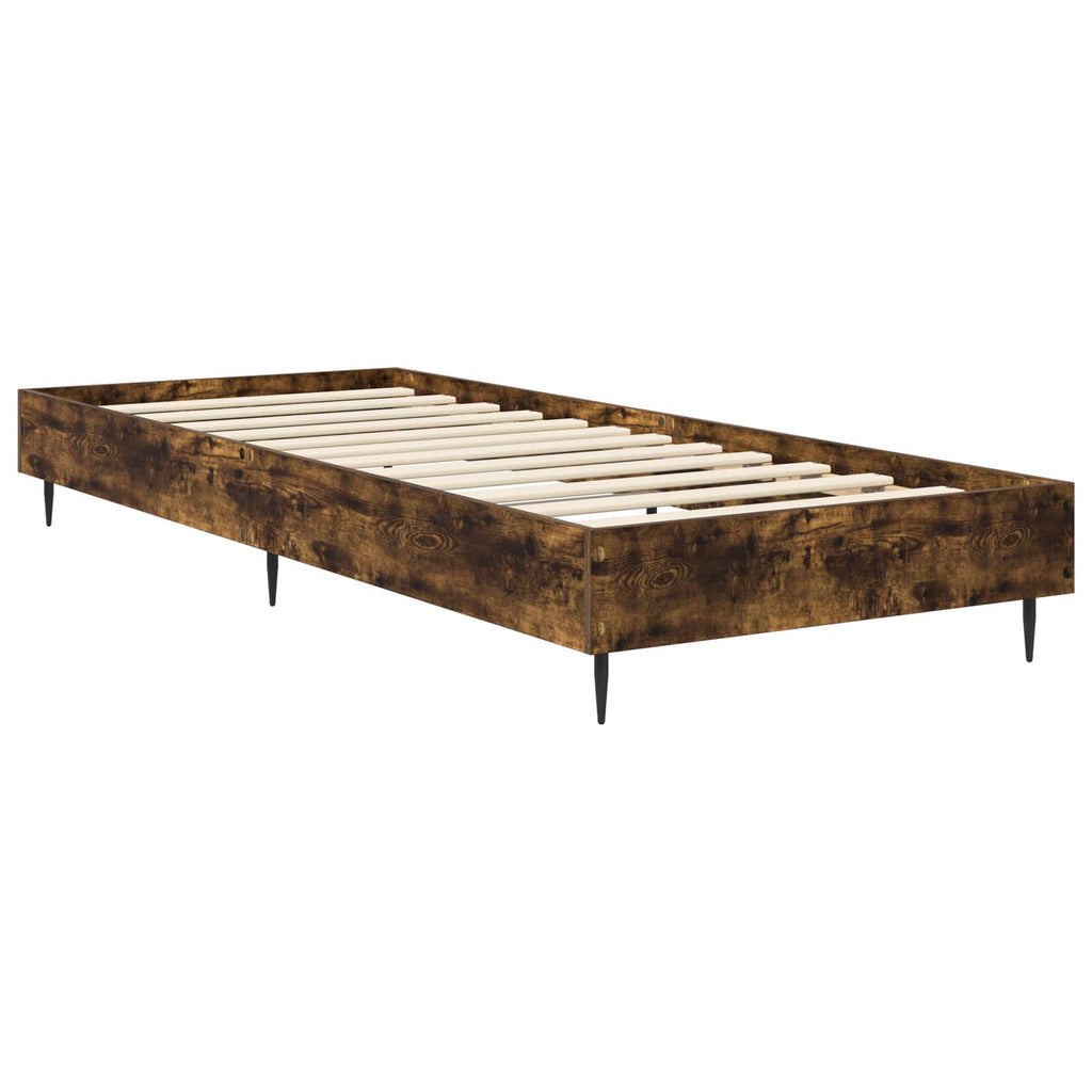 vidaXL Ramka łóżka Dąb wędzony 80 x 200 cm Drewno inżynieryjne