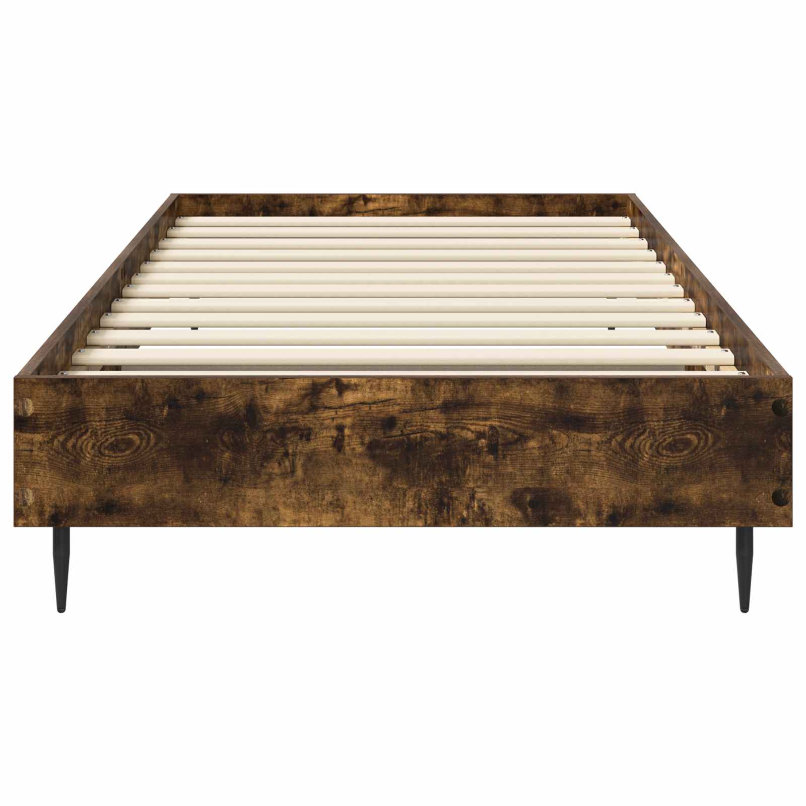 vidaXL Ramka łóżka Dąb wędzony 80 x 200 cm Drewno inżynieryjne