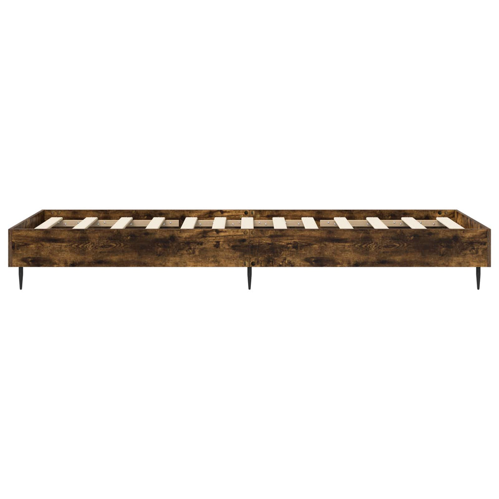 vidaXL Ramka łóżka Dąb wędzony 80 x 200 cm Drewno inżynieryjne