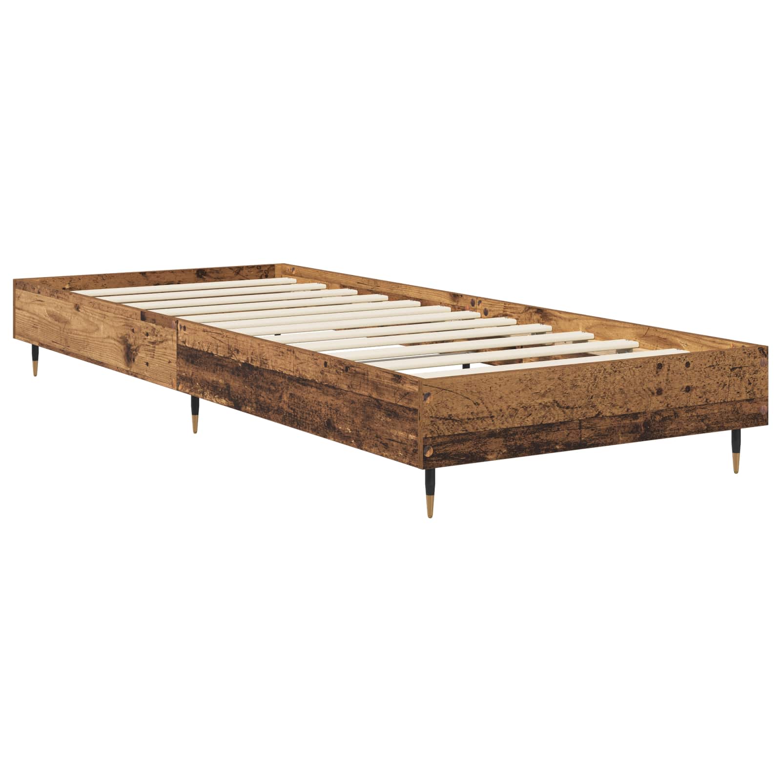 vidaXL Ramka łóżka Stare drewno 80 x 200 cm Drewno inżynieryjne
