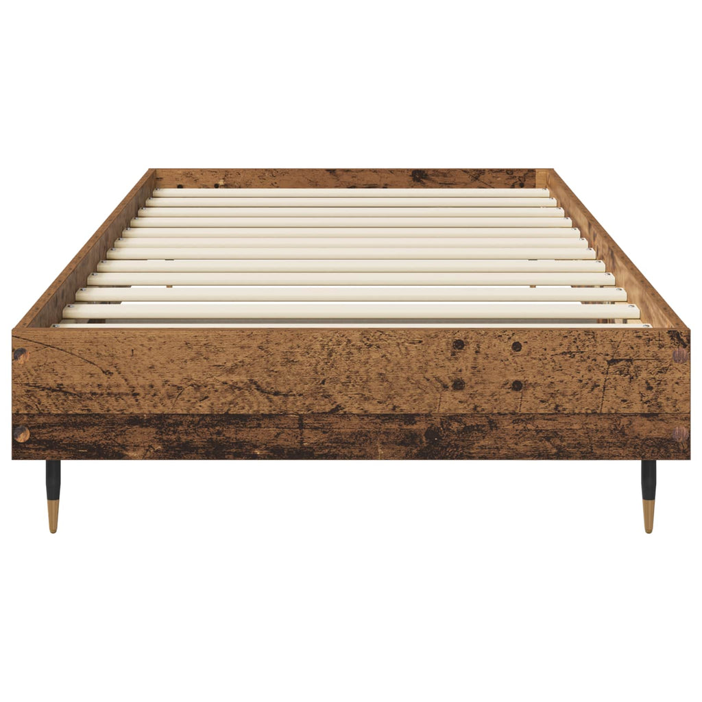 vidaXL Ramka łóżka Stare drewno 80 x 200 cm Drewno inżynieryjne