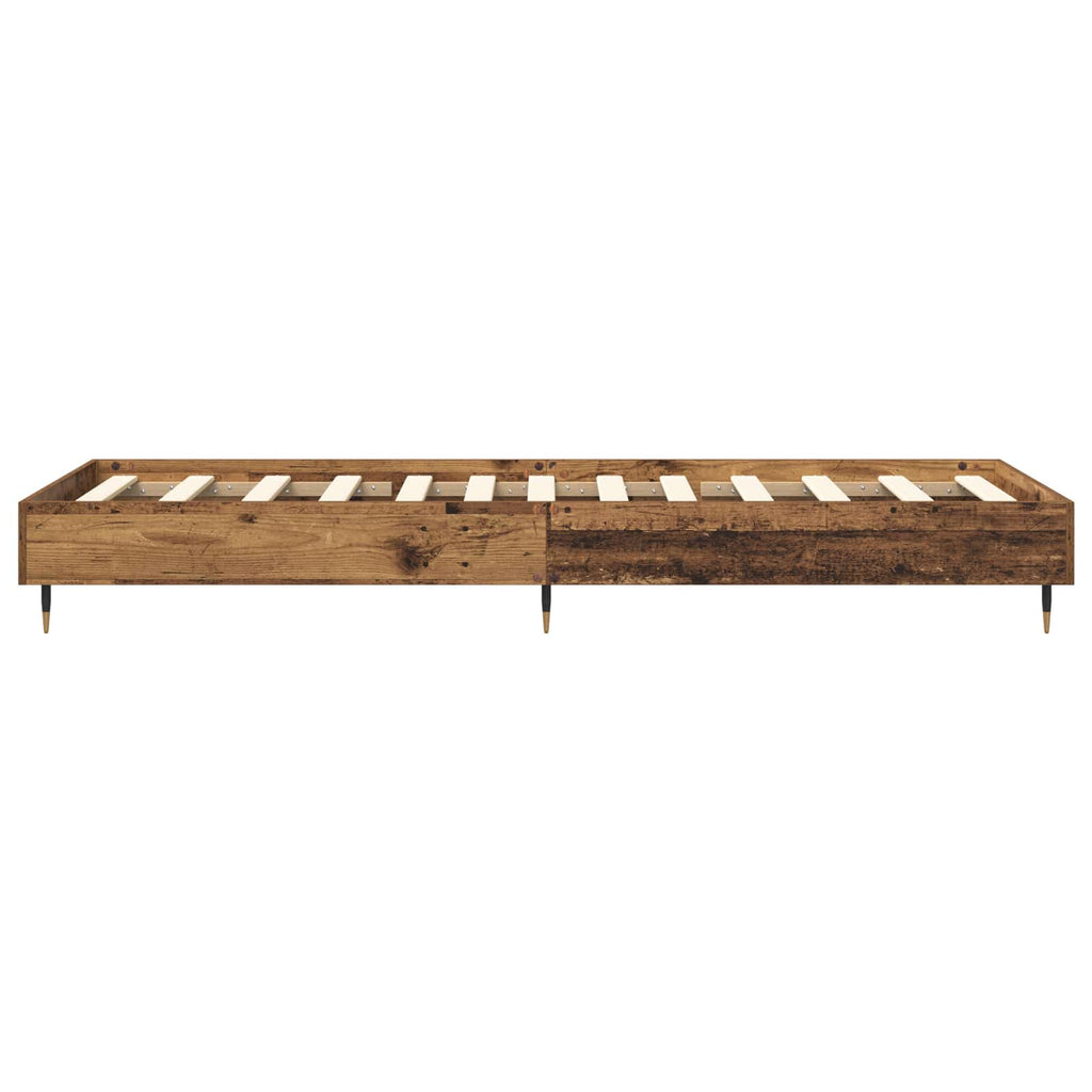 vidaXL Ramka łóżka Stare drewno 80 x 200 cm Drewno inżynieryjne