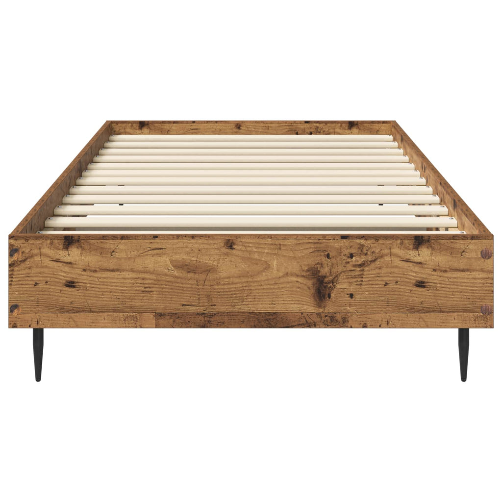 vidaXL Ramka łóżka Stare drewno 80 x 200 cm Drewno inżynieryjne