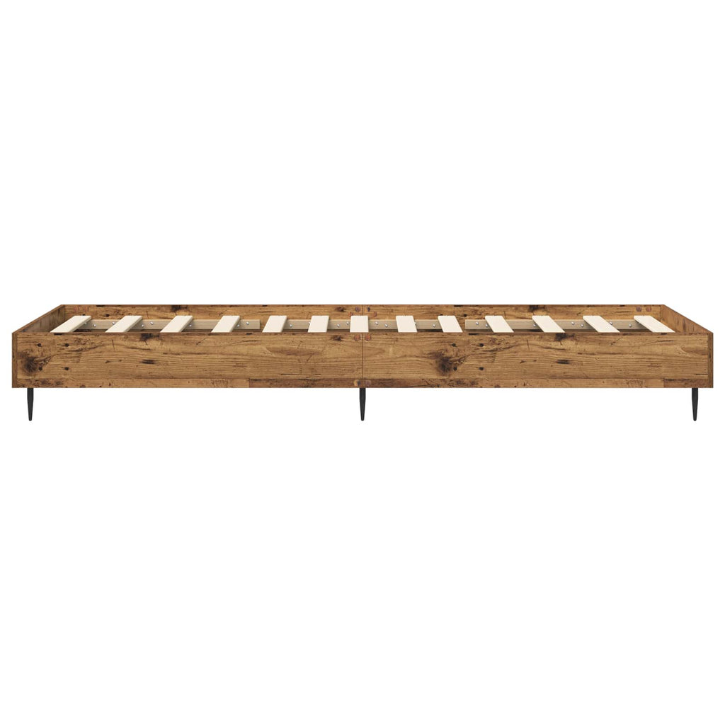 vidaXL Ramka łóżka Stare drewno 80 x 200 cm Drewno inżynieryjne