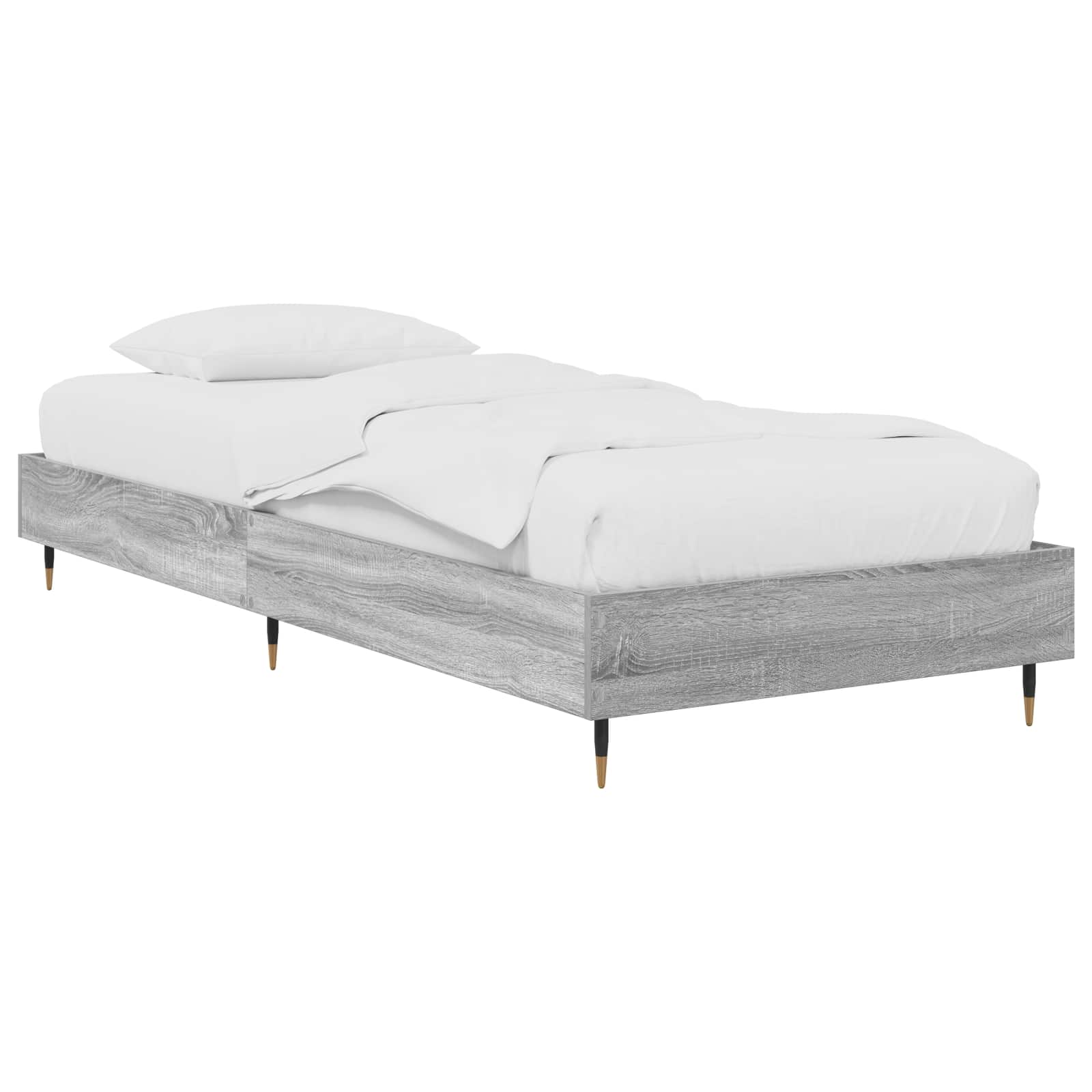 vidaXL Ramka łóżka Szary Sonoma 80 x 200 cm Drewno inżynieryjne