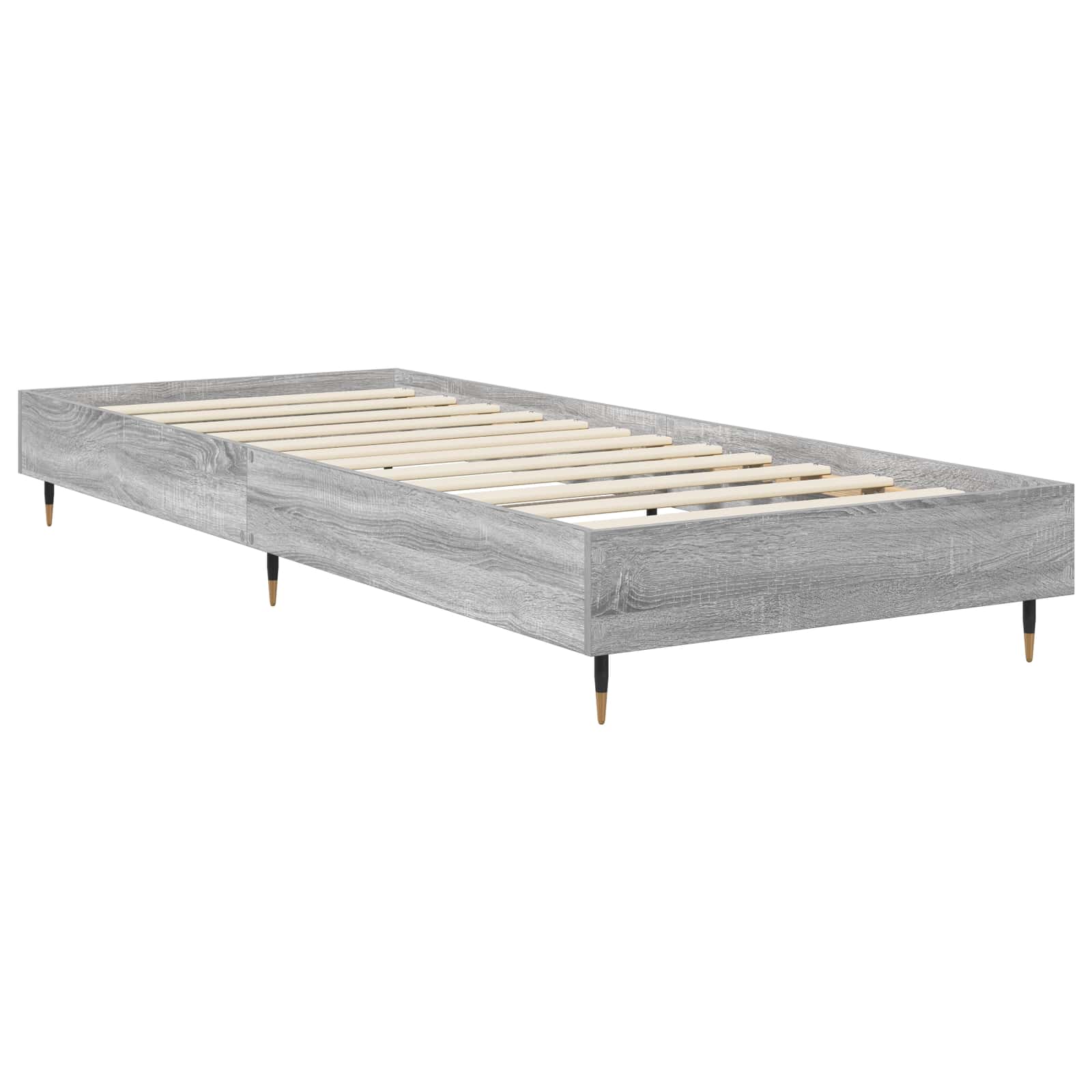 vidaXL Ramka łóżka Szary Sonoma 80 x 200 cm Drewno inżynieryjne