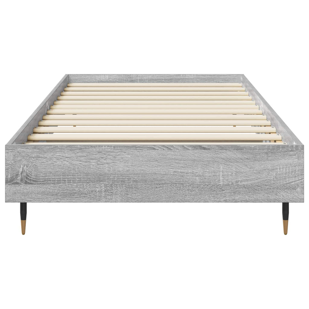 vidaXL Ramka łóżka Szary Sonoma 80 x 200 cm Drewno inżynieryjne