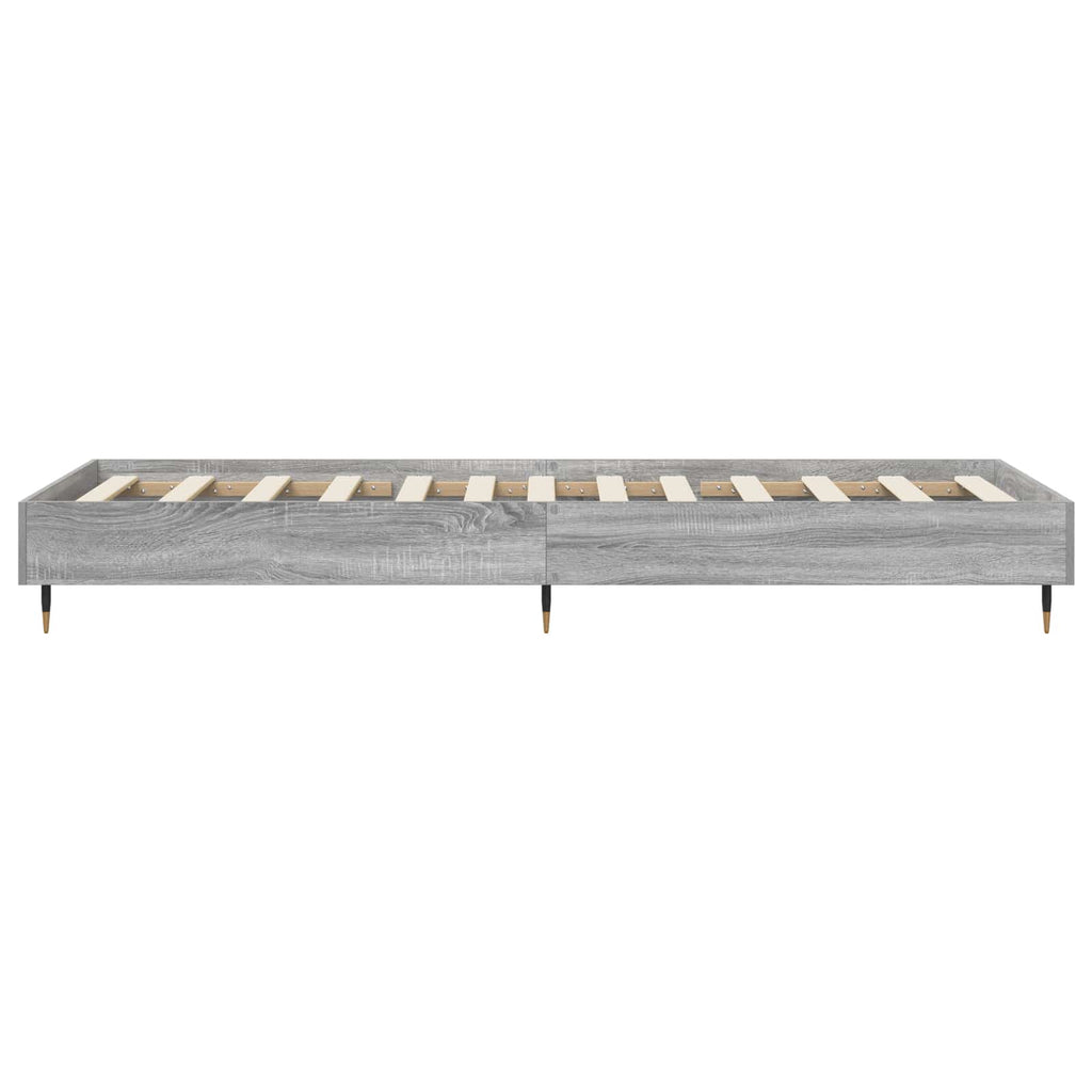 vidaXL Ramka łóżka Szary Sonoma 80 x 200 cm Drewno inżynieryjne