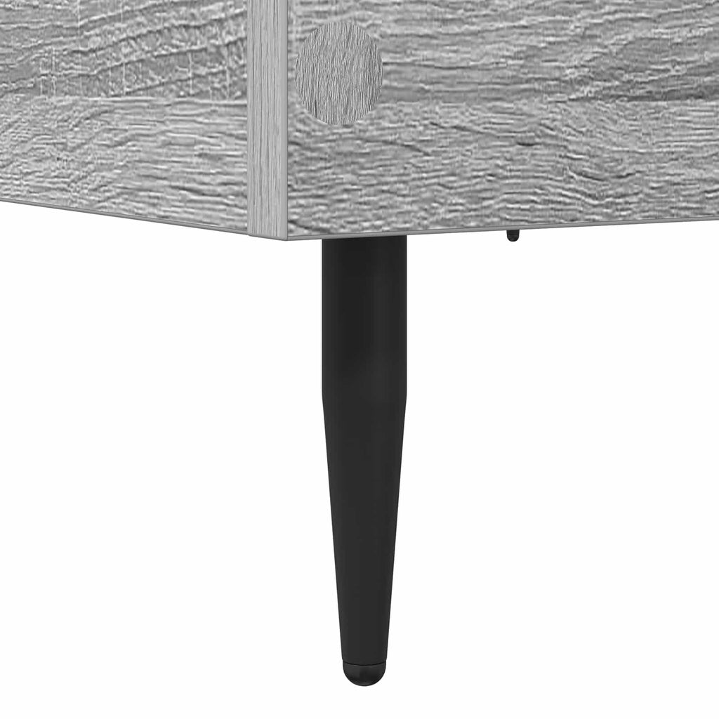 vidaXL Ramka łóżka Szary Sonoma 80 x 200 cm Drewno inżynieryjne