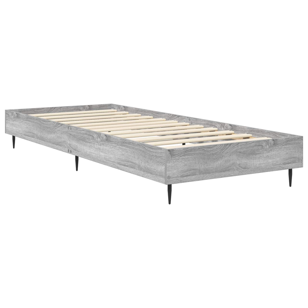 vidaXL Ramka łóżka Szary Sonoma 80 x 200 cm Drewno inżynieryjne