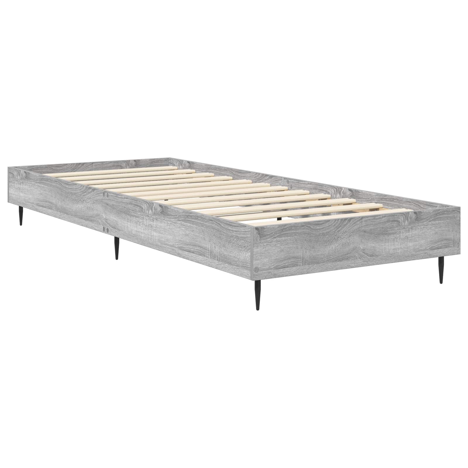vidaXL Ramka łóżka Szary Sonoma 80 x 200 cm Drewno inżynieryjne