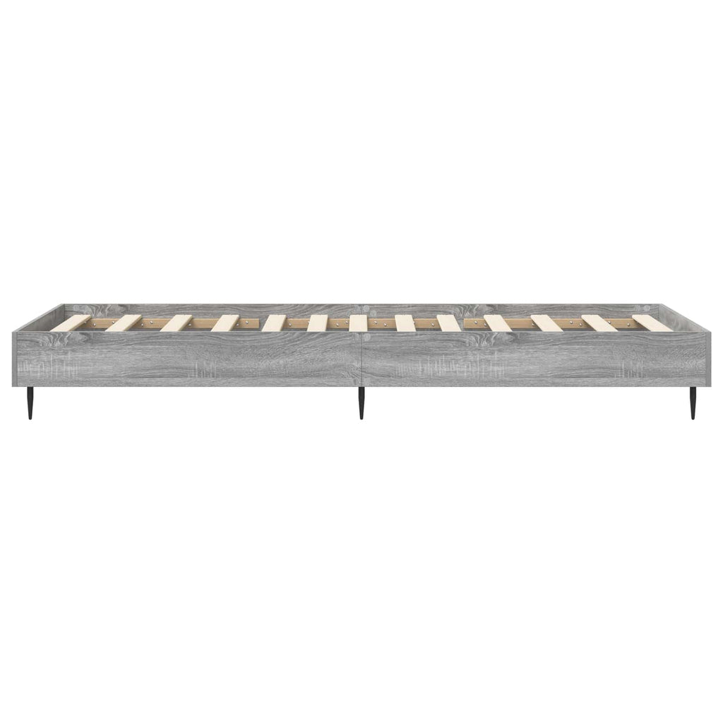 vidaXL Ramka łóżka Szary Sonoma 80 x 200 cm Drewno inżynieryjne