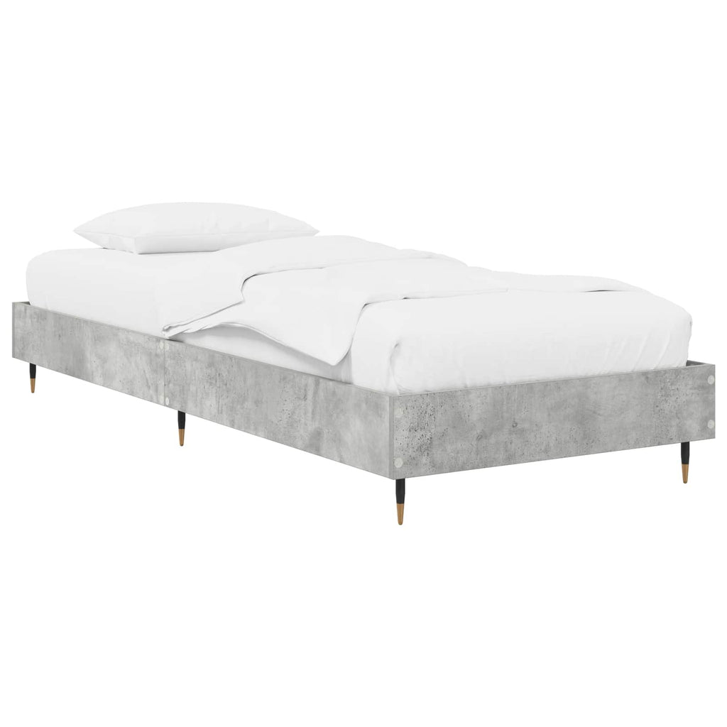 vidaXL Ramka łóżka Betonowy szary 80 x 200 cm Drewno inżynieryjne