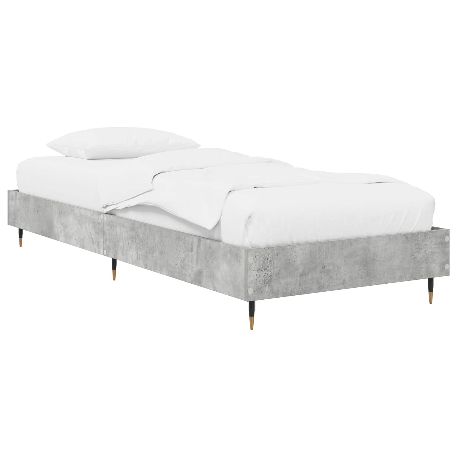 vidaXL Ramka łóżka Betonowy szary 80 x 200 cm Drewno inżynieryjne