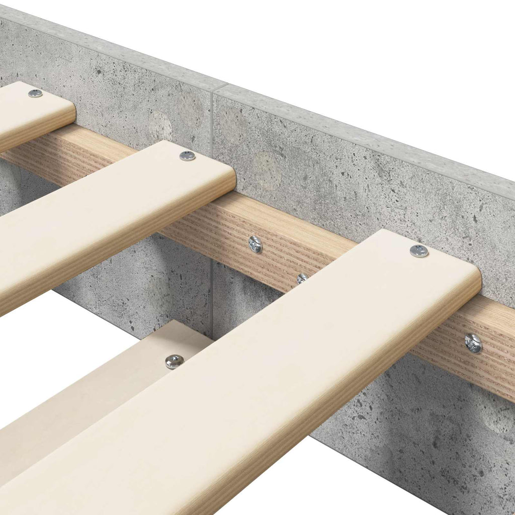 vidaXL Ramka łóżka Betonowy szary 80 x 200 cm Drewno inżynieryjne