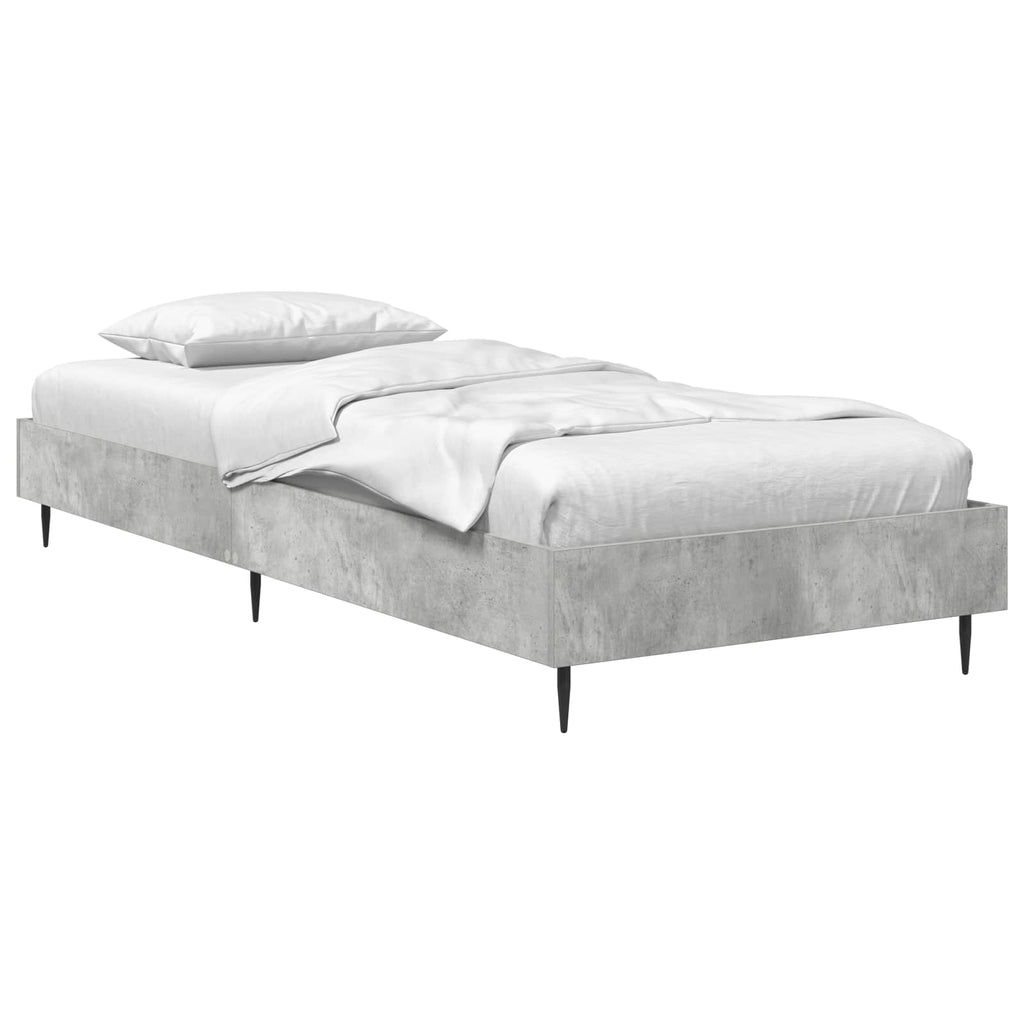 vidaXL Ramka łóżka Betonowy szary 80 x 200 cm Drewno inżynieryjne
