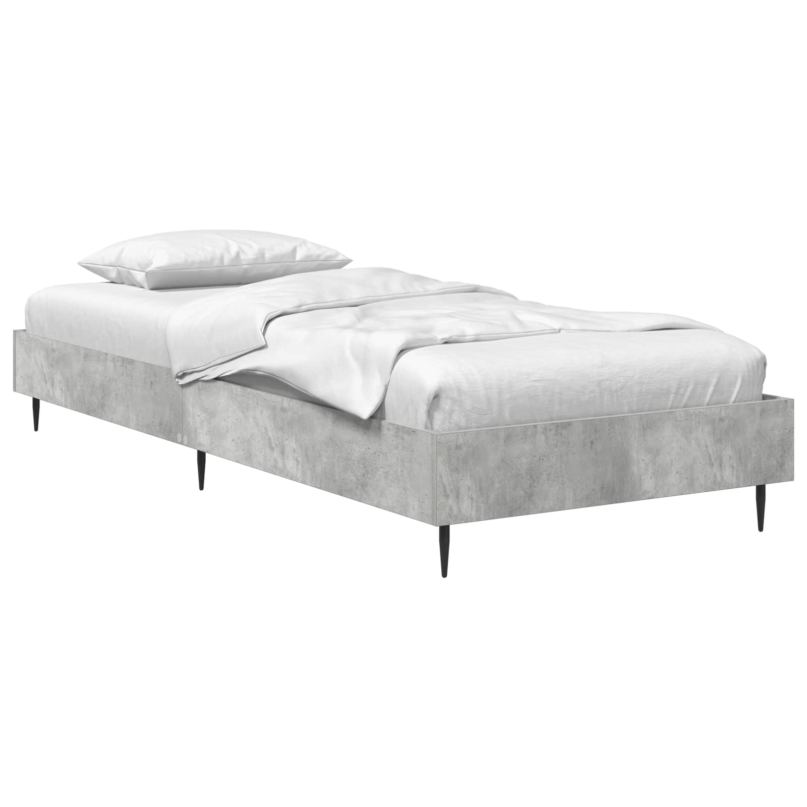 vidaXL Ramka łóżka Betonowy szary 80 x 200 cm Drewno inżynieryjne