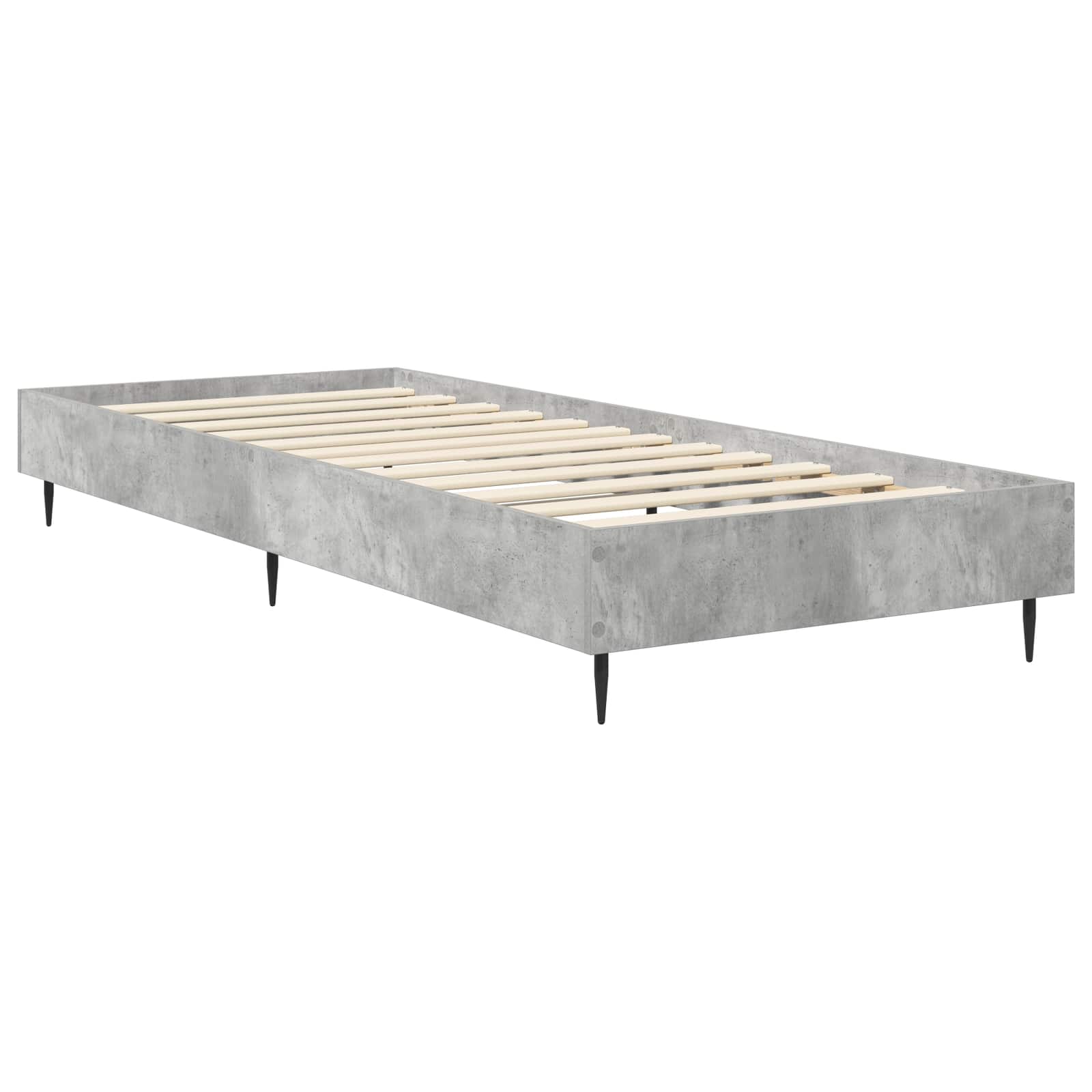 vidaXL Ramka łóżka Betonowy szary 80 x 200 cm Drewno inżynieryjne