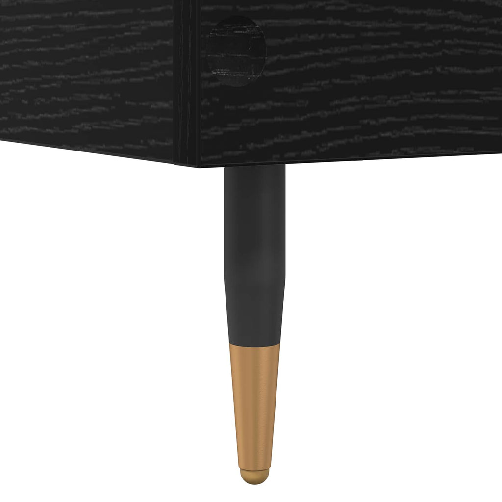 vidaXL Ramka łóżka Czarny dąb 80 x 200 cm Drewno inżynieryjne