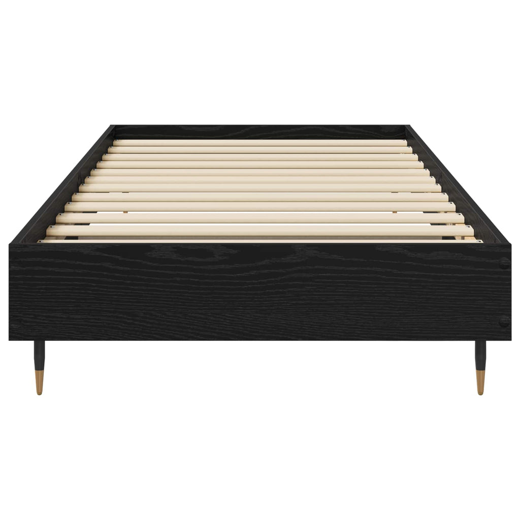 vidaXL Ramka łóżka Czarny dąb 80 x 200 cm Drewno inżynieryjne