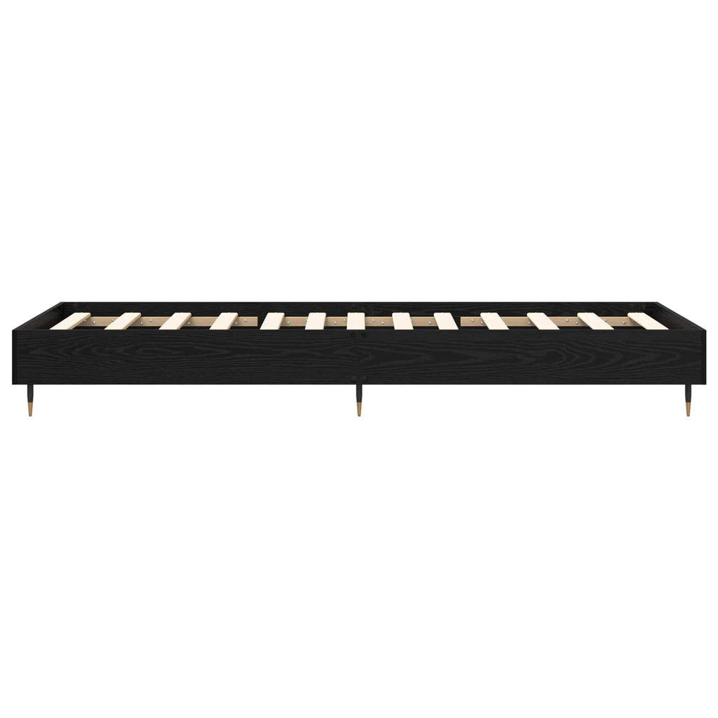 vidaXL Ramka łóżka Czarny dąb 80 x 200 cm Drewno inżynieryjne