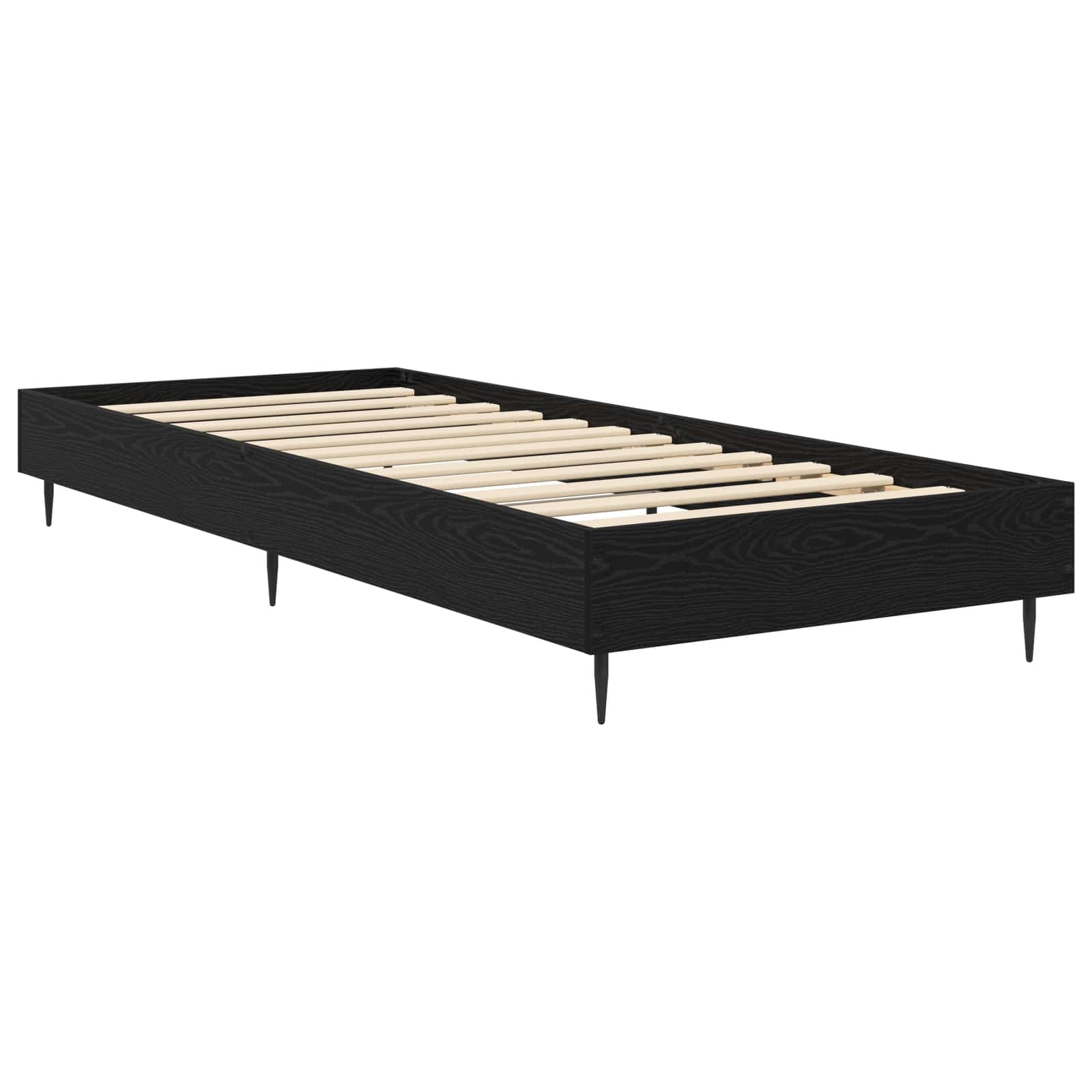 vidaXL Ramka łóżka Czarny dąb 80 x 200 cm Drewno inżynieryjne