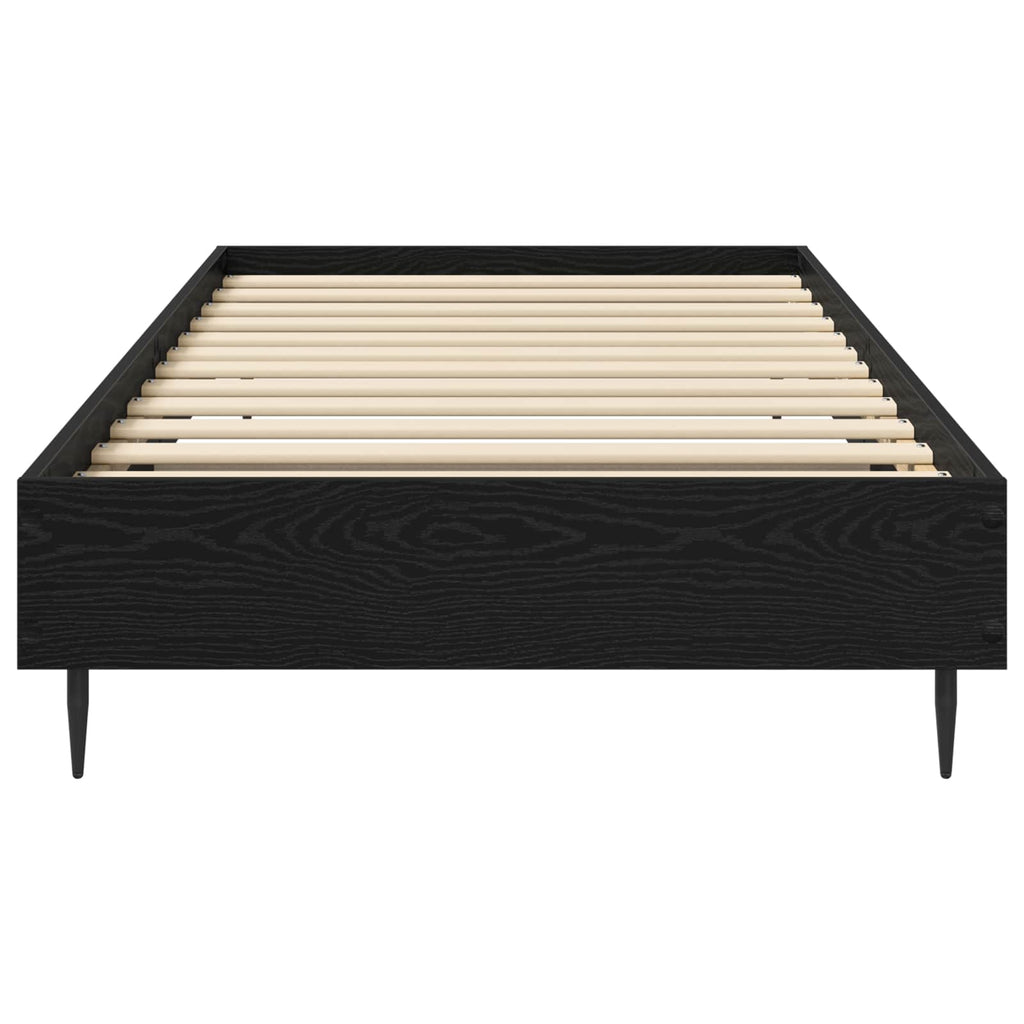 vidaXL Ramka łóżka Czarny dąb 80 x 200 cm Drewno inżynieryjne