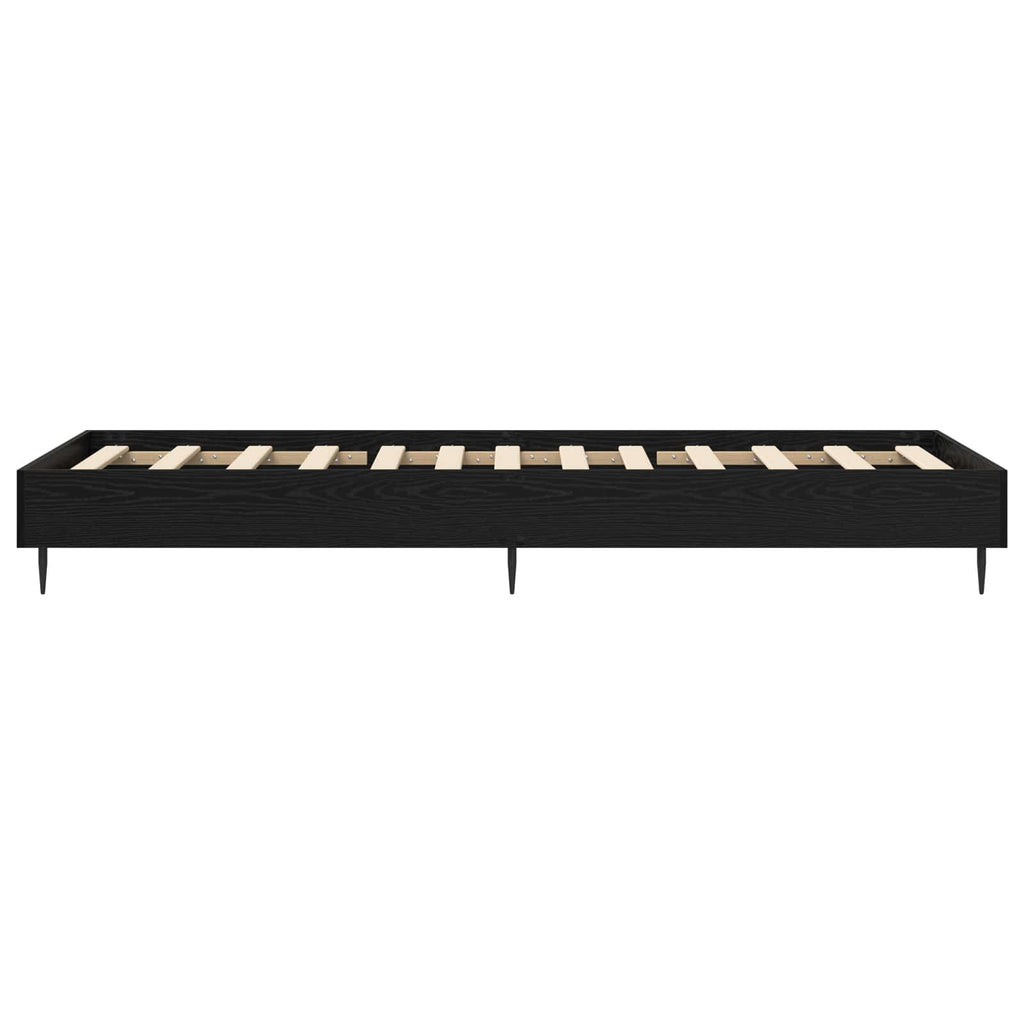 vidaXL Ramka łóżka Czarny dąb 80 x 200 cm Drewno inżynieryjne
