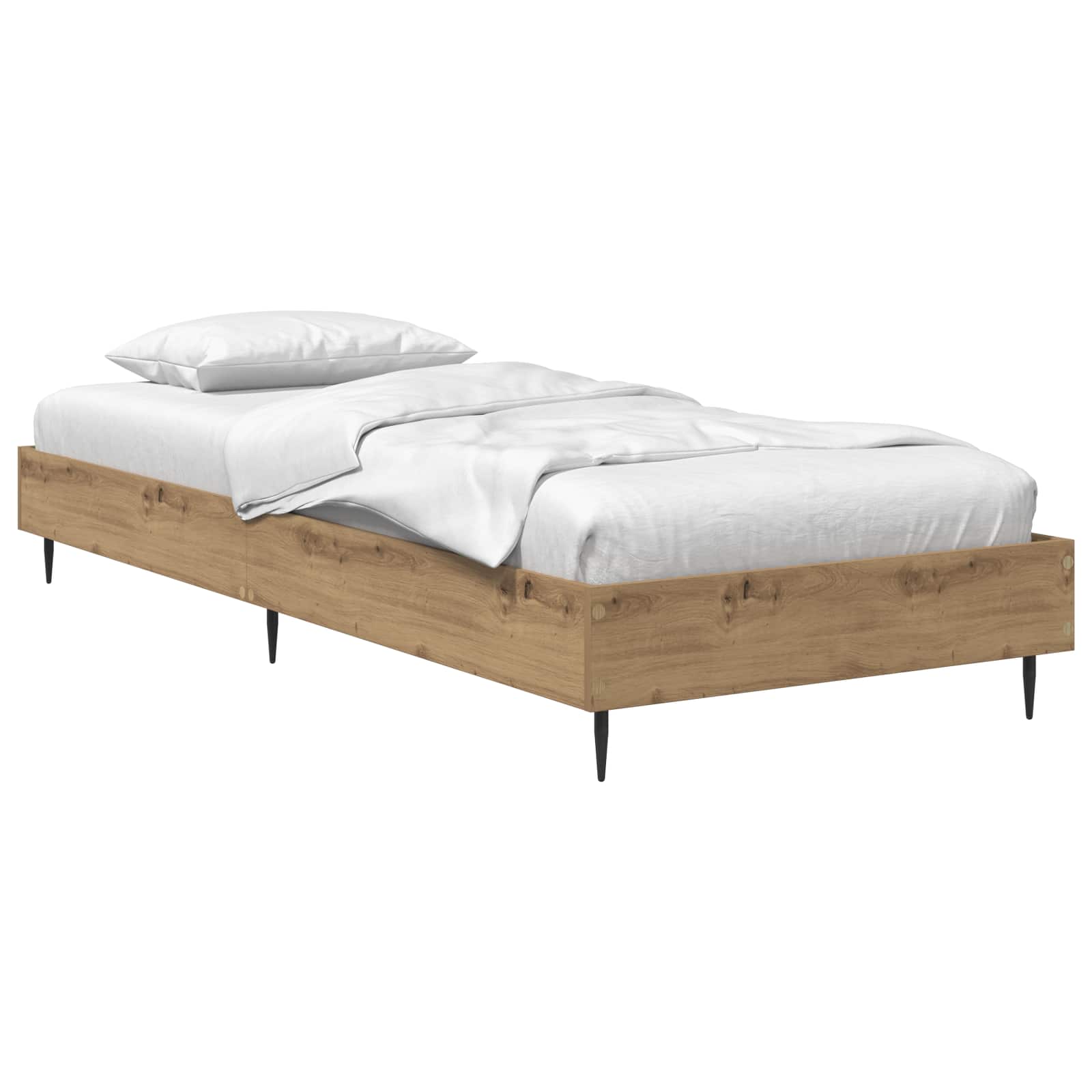 vidaXL Ramka łóżka Dąb artisian 80 x 200 cm Drewno inżynieryjne