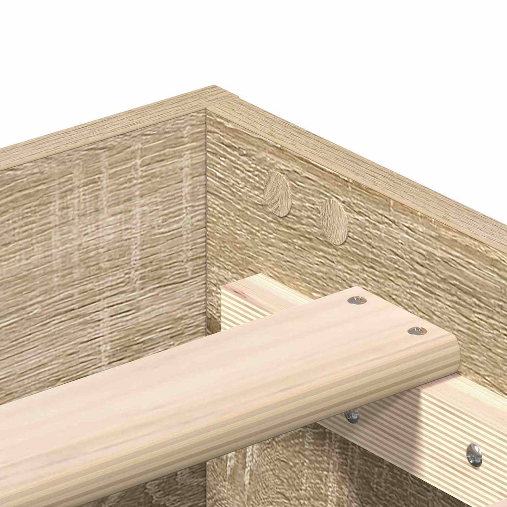 vidaXL Ramka łóżka dąb Sonoma 80 x 200 cm Drewno inżynieryjne