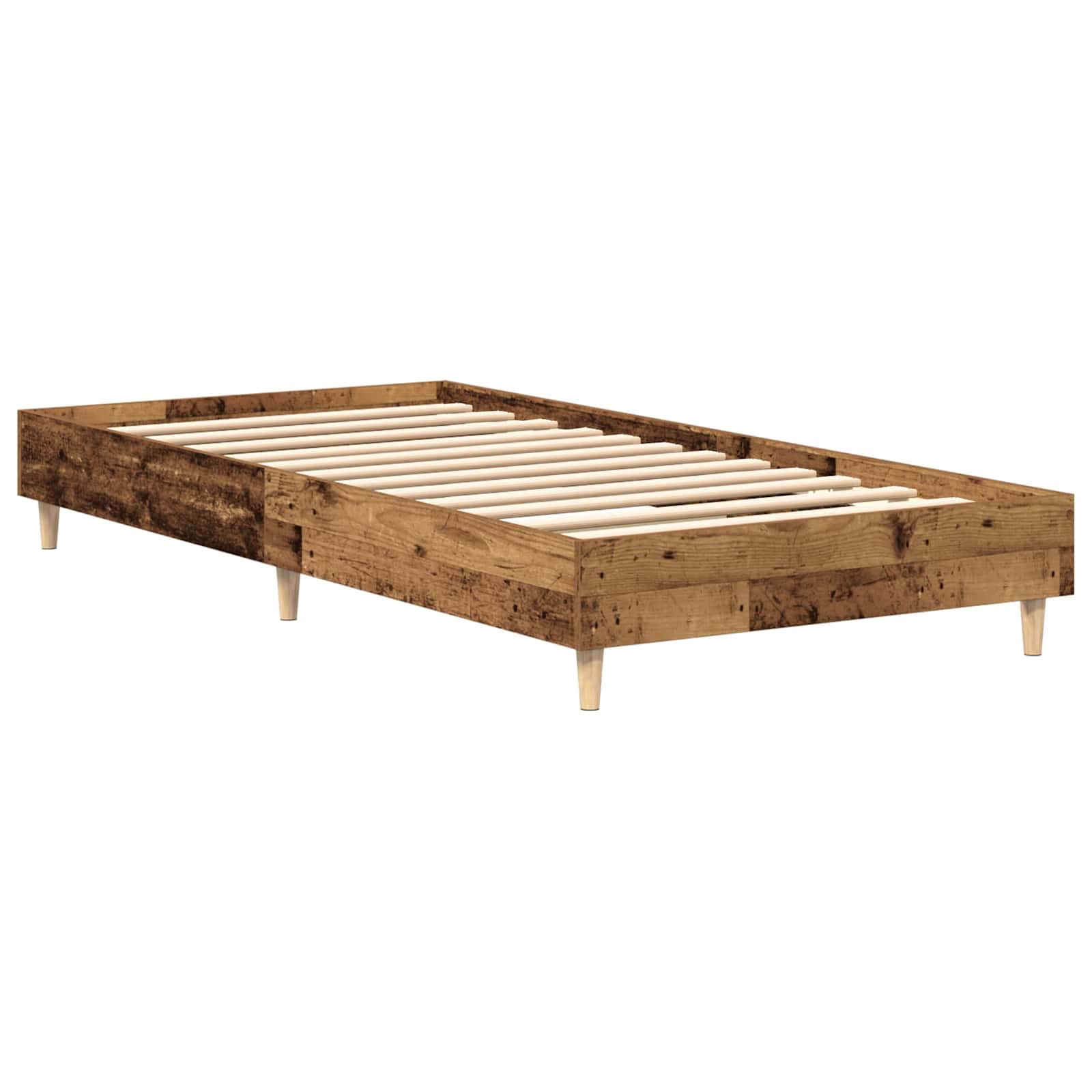 vidaXL Ramka łóżka Stare drewno 80 x 200 cm Drewno inżynieryjne