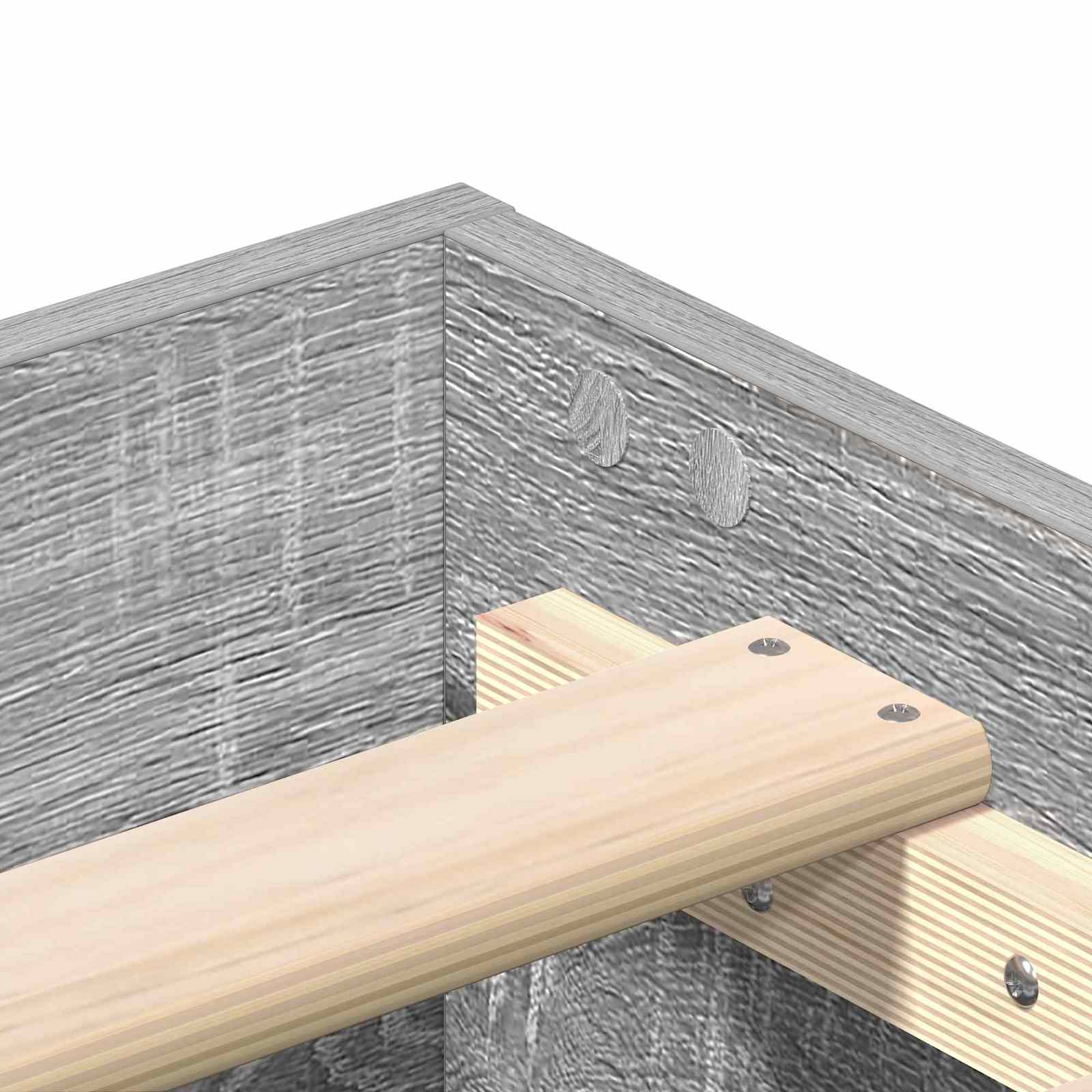 vidaXL Ramka łóżka Szary Sonoma 80 x 200 cm Drewno inżynieryjne