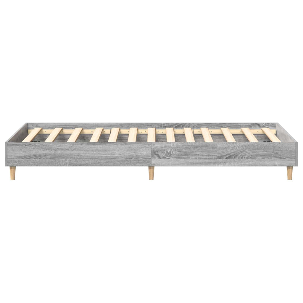 vidaXL Ramka łóżka Szary Sonoma 80 x 200 cm Drewno inżynieryjne