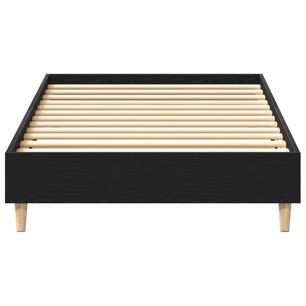 vidaXL Ramka łóżka Czarny dąb 80 x 200 cm Drewno inżynieryjne