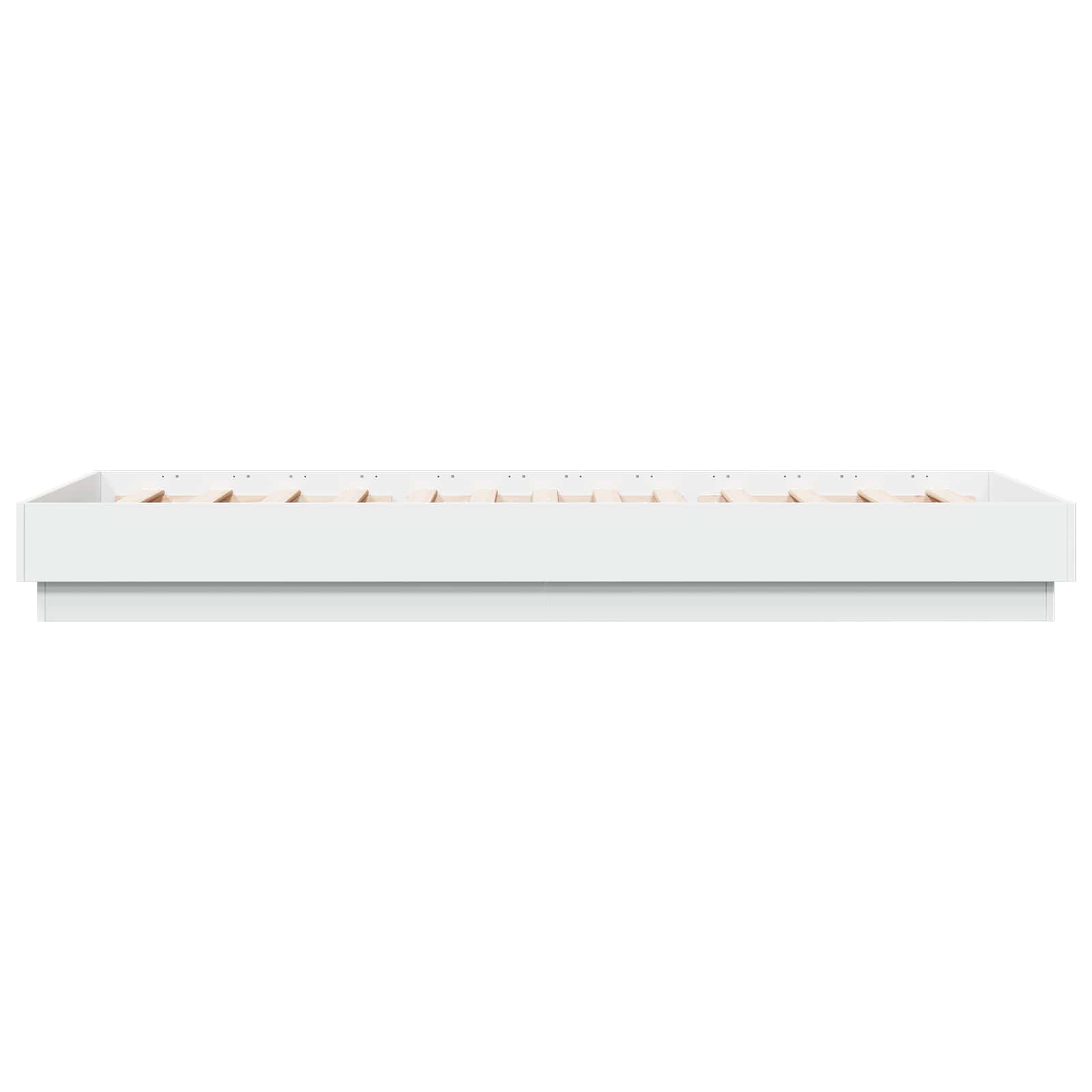 vidaXL Rama łóżka podłogowego Biały 80 x 200 cm Drewno inżynieryjne