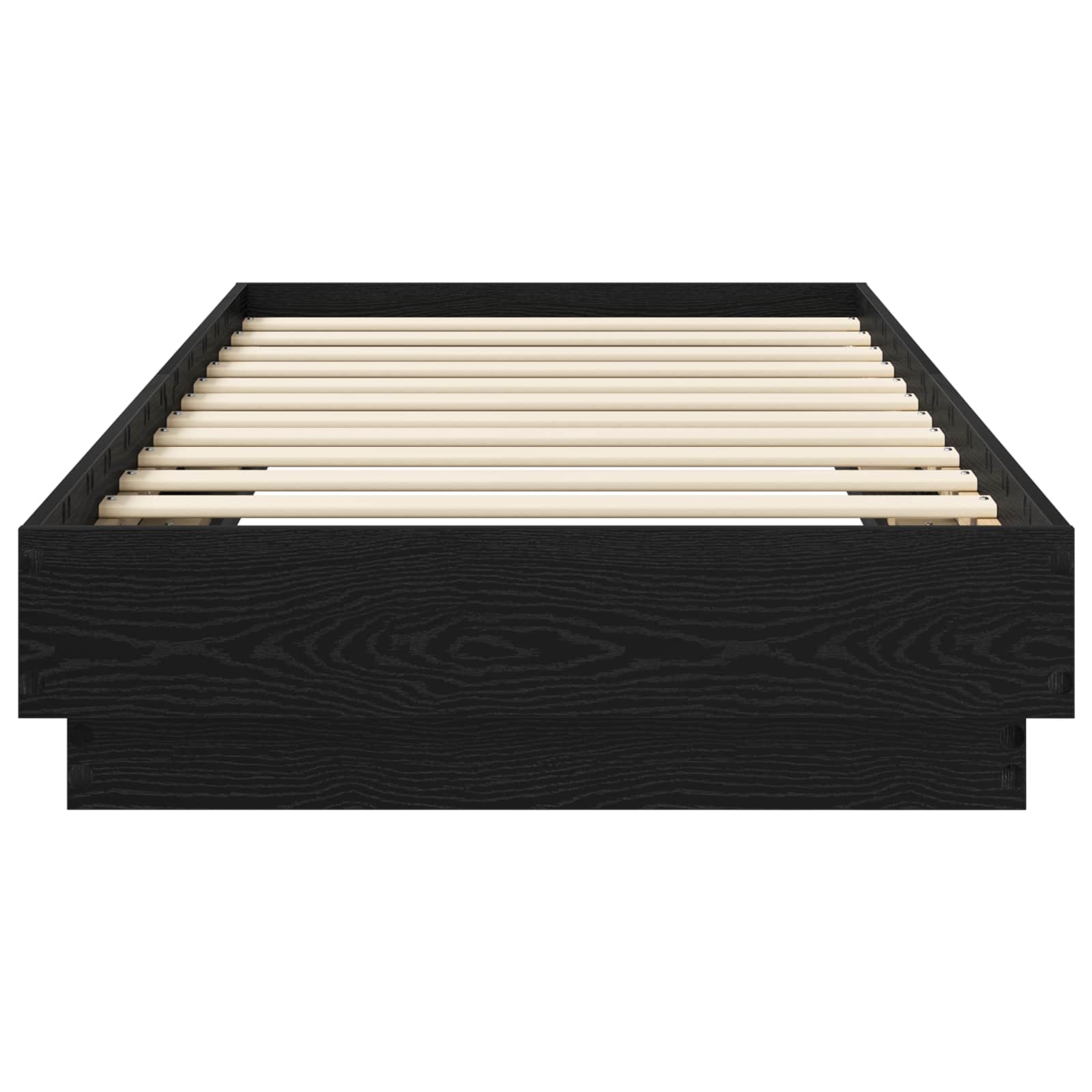 vidaXL Rama łóżka podłogowego Czarny dąb 80 x 200 cm