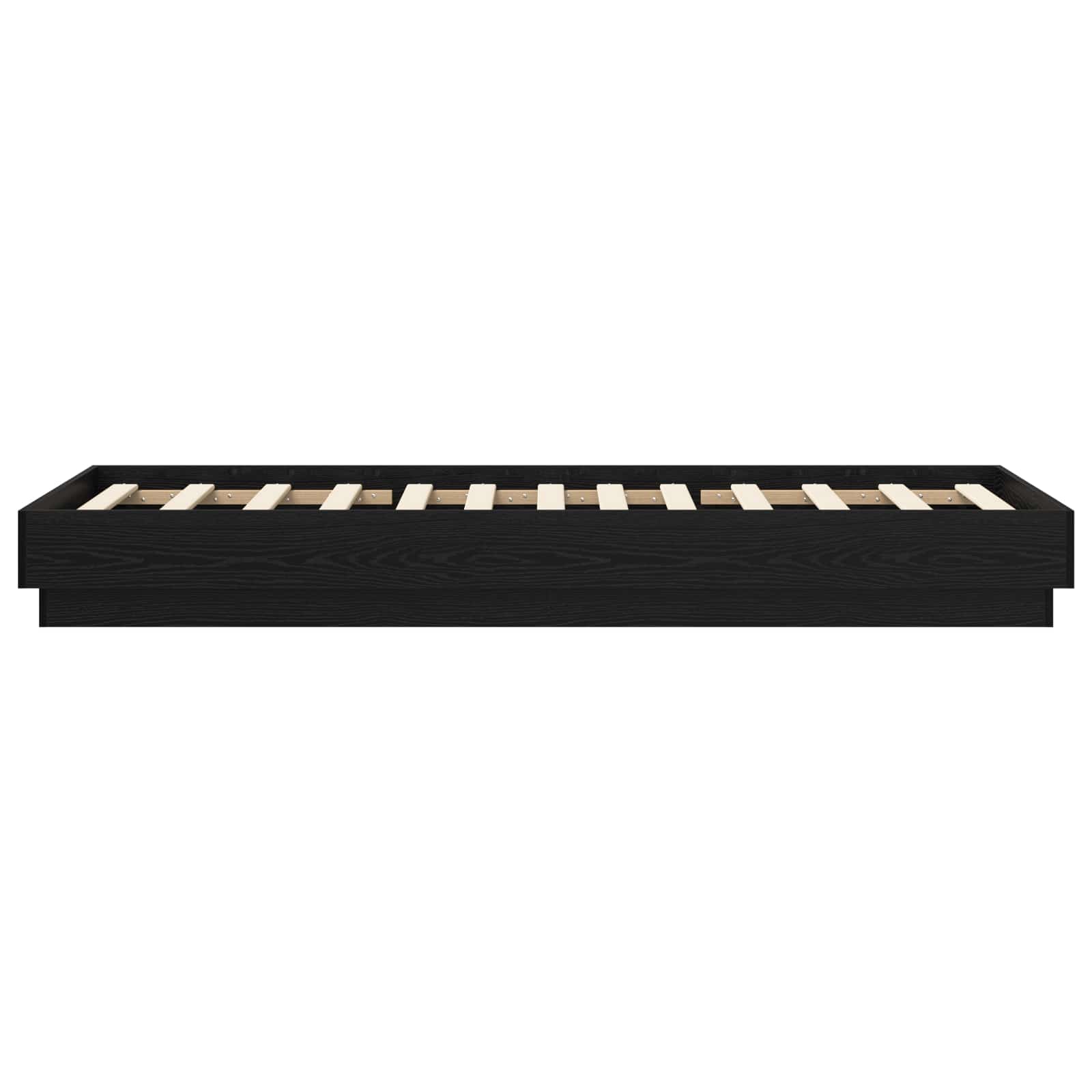 vidaXL Rama łóżka podłogowego Czarny dąb 80 x 200 cm