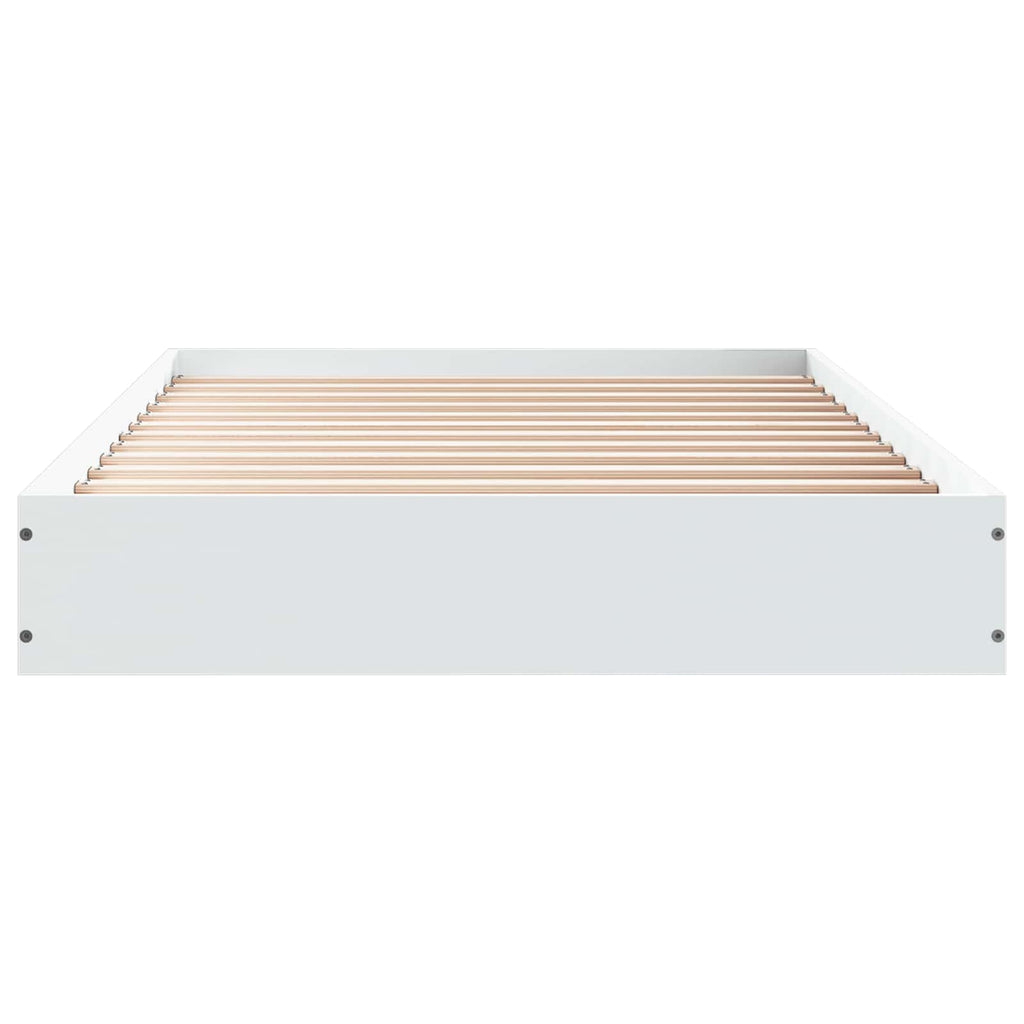 vidaXL Rama łóżka podłogowego Biały 80 x 200 cm Drewno inżynieryjne