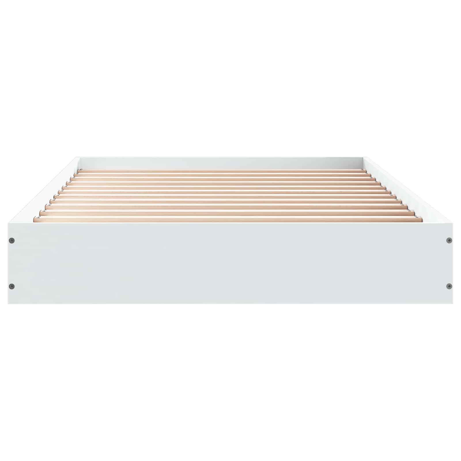 vidaXL Rama łóżka podłogowego Biały 80 x 200 cm Drewno inżynieryjne