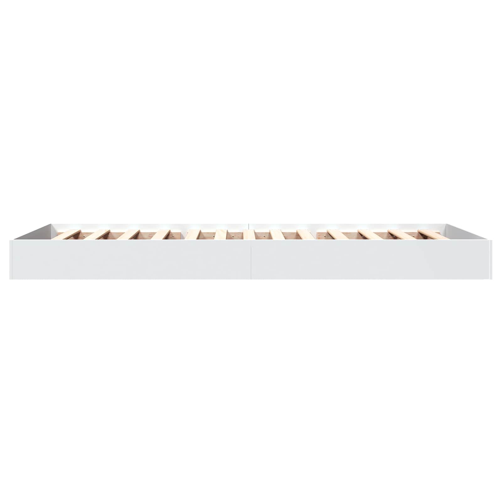 vidaXL Rama łóżka podłogowego Biały 80 x 200 cm Drewno inżynieryjne
