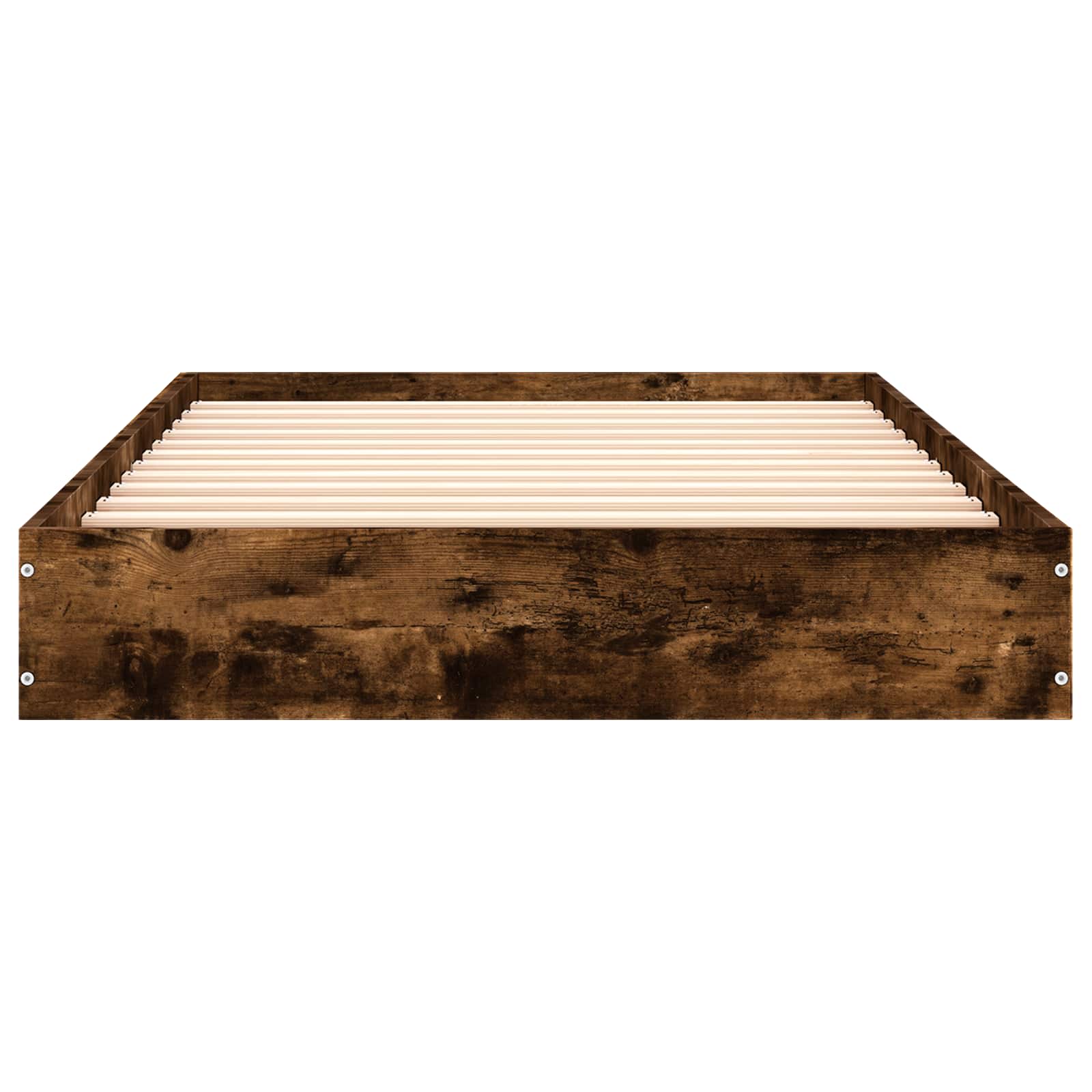 vidaXL Rama łóżka podłogowego Dąb wędzony 80 x 200 cm
