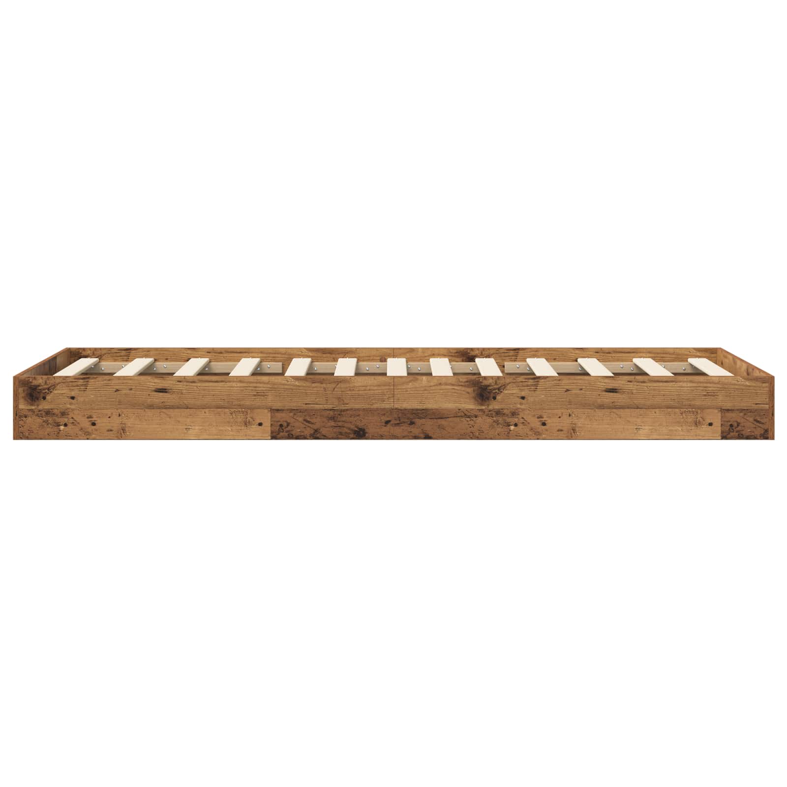 vidaXL Rama łóżka podłogowego Stare drewno 80 x 200 cm