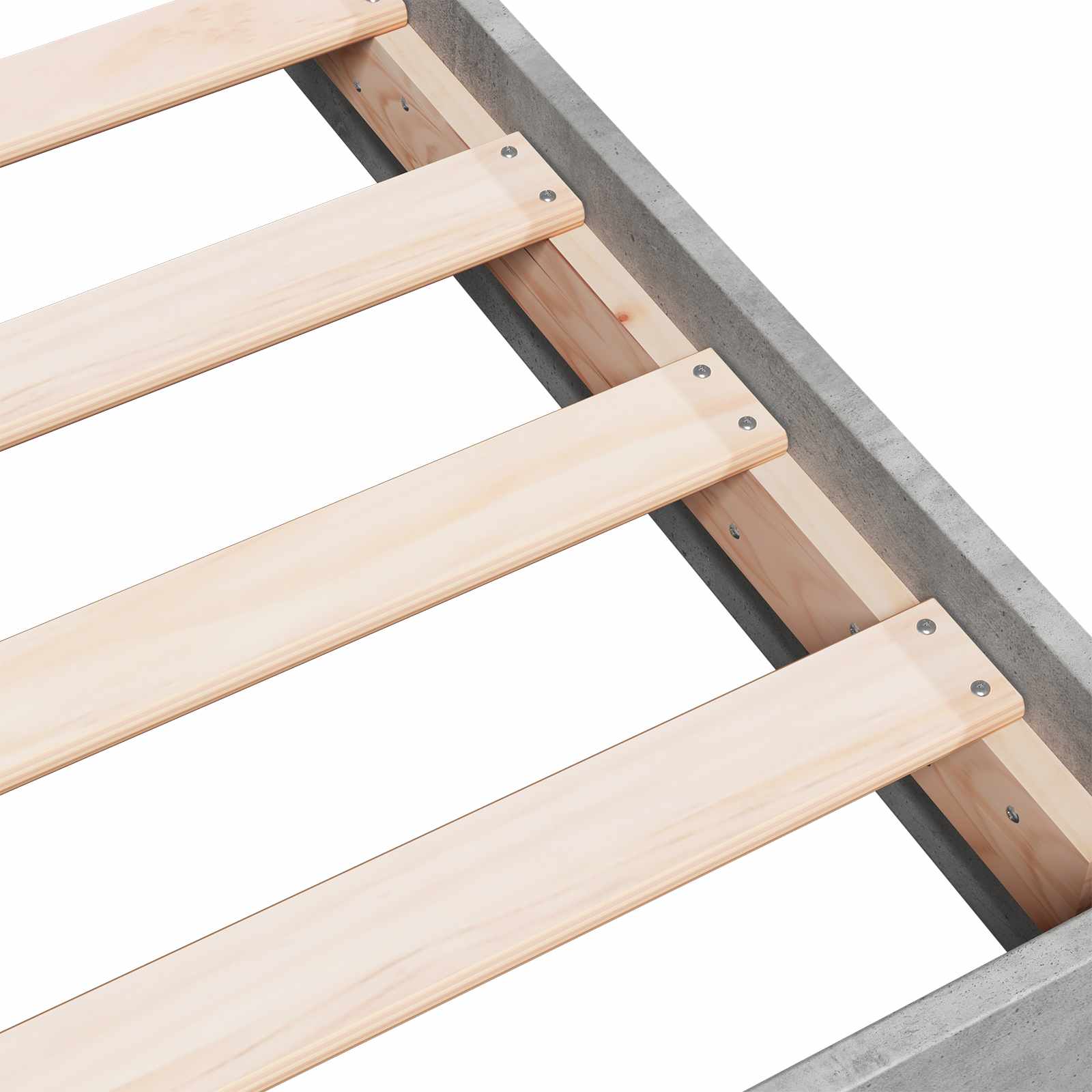 vidaXL Rama łóżka podłogowego Betonowy szary 80 x 200 cm