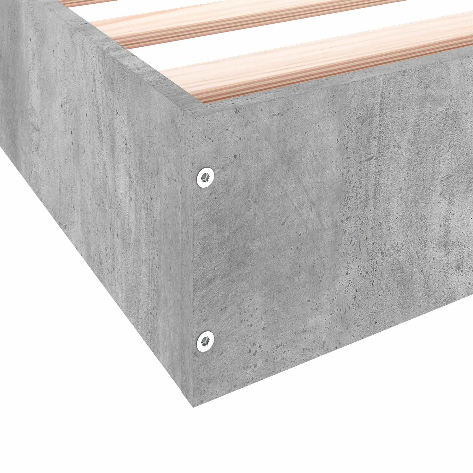 vidaXL Rama łóżka podłogowego Betonowy szary 80 x 200 cm