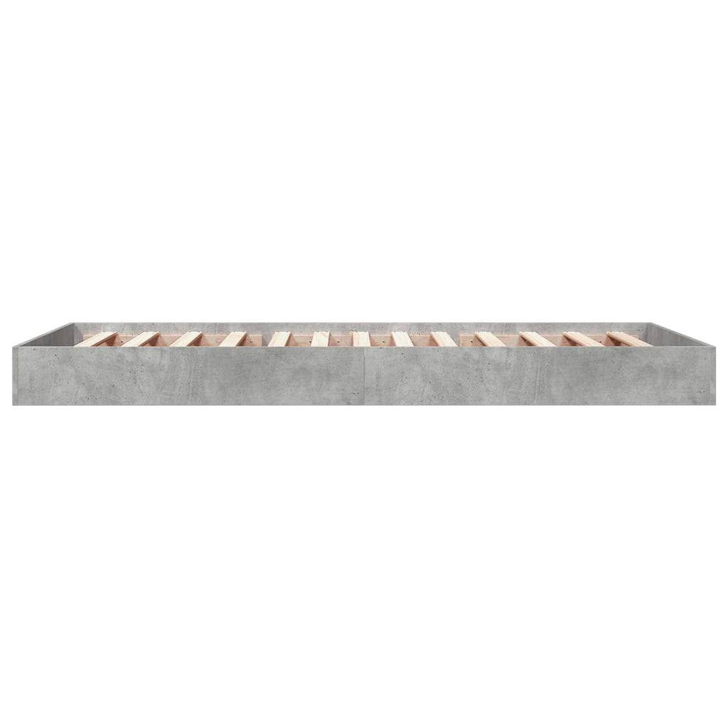 vidaXL Rama łóżka podłogowego Betonowy szary 80 x 200 cm