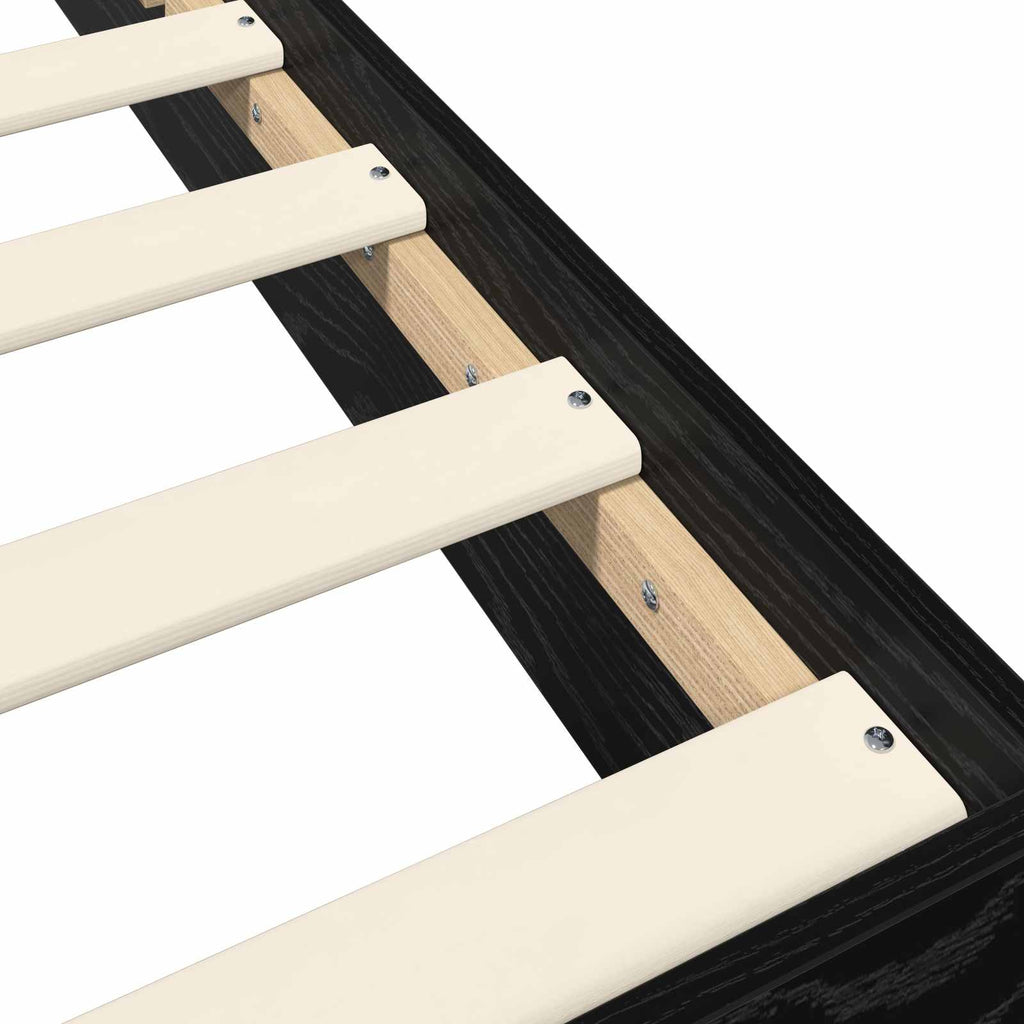 vidaXL Rama łóżka podłogowego Czarny dąb 80 x 200 cm