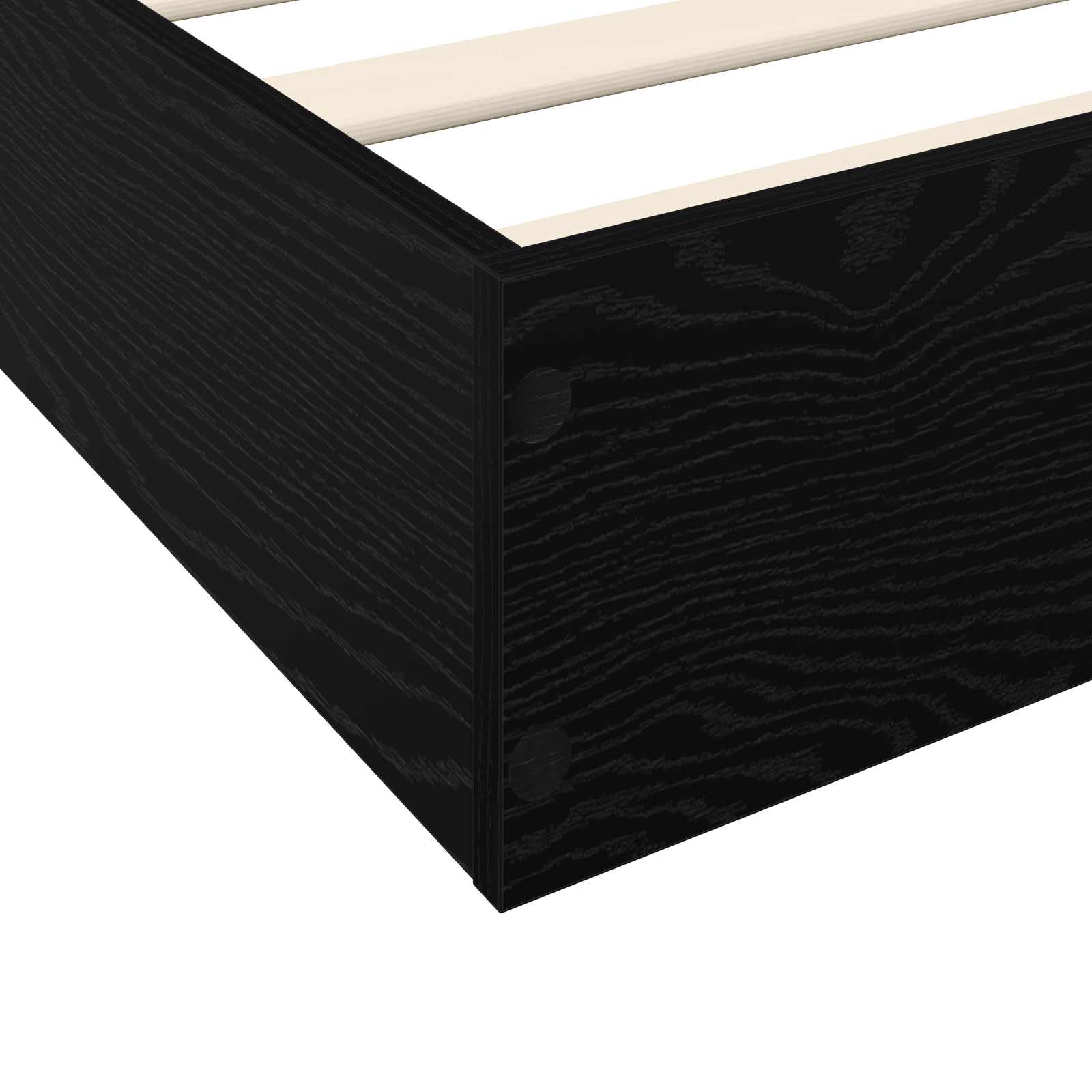 vidaXL Rama łóżka podłogowego Czarny dąb 80 x 200 cm