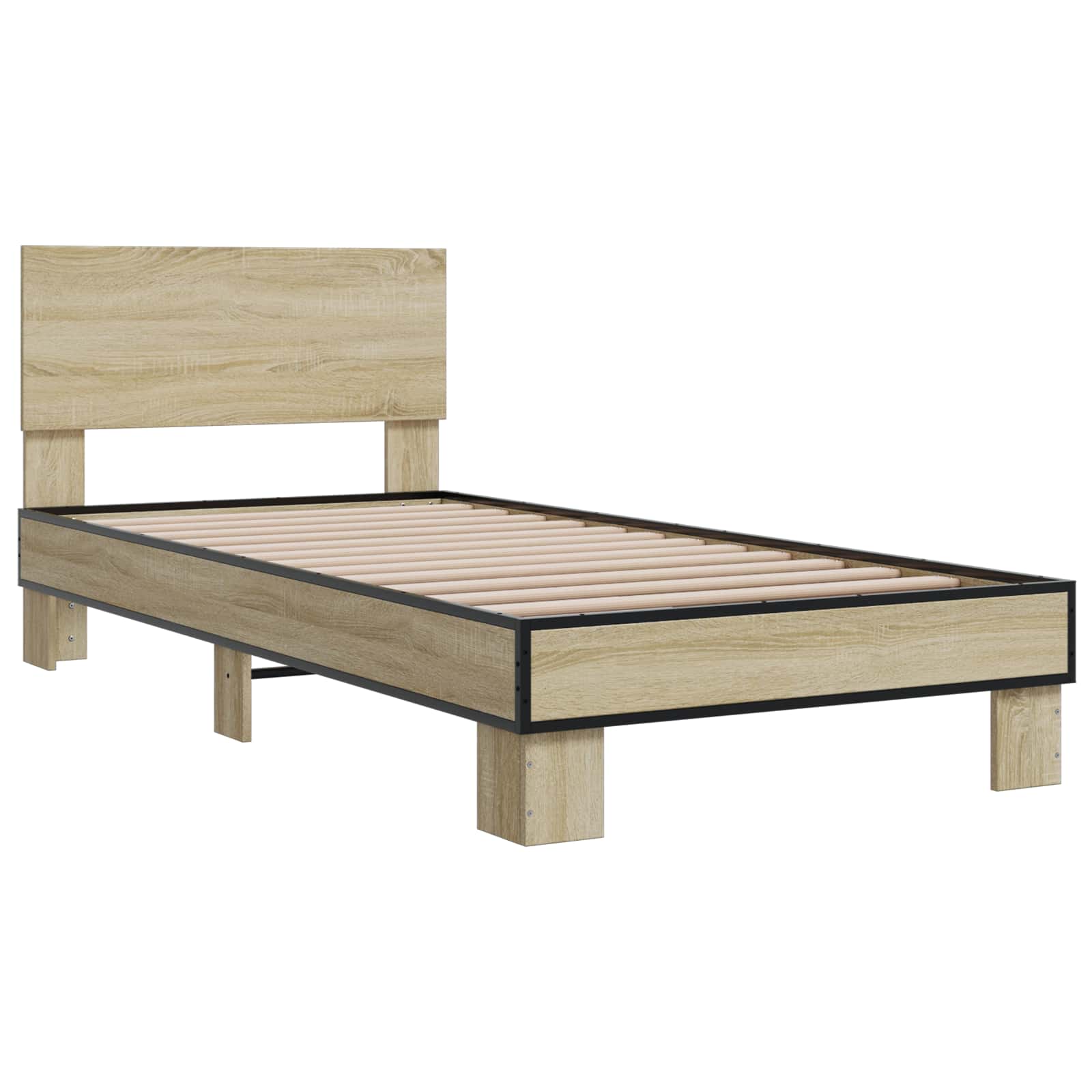 vidaXL Rama łóżka z wezgłowiem dąb Sonoma 80 x 200 cm